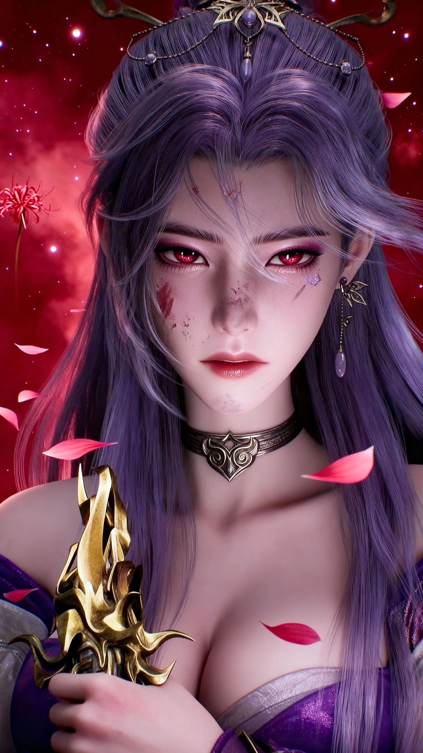 云霄仙子4k壁纸战损妆 动漫国漫美女 师兄啊师兄 AI创作福利,第1张