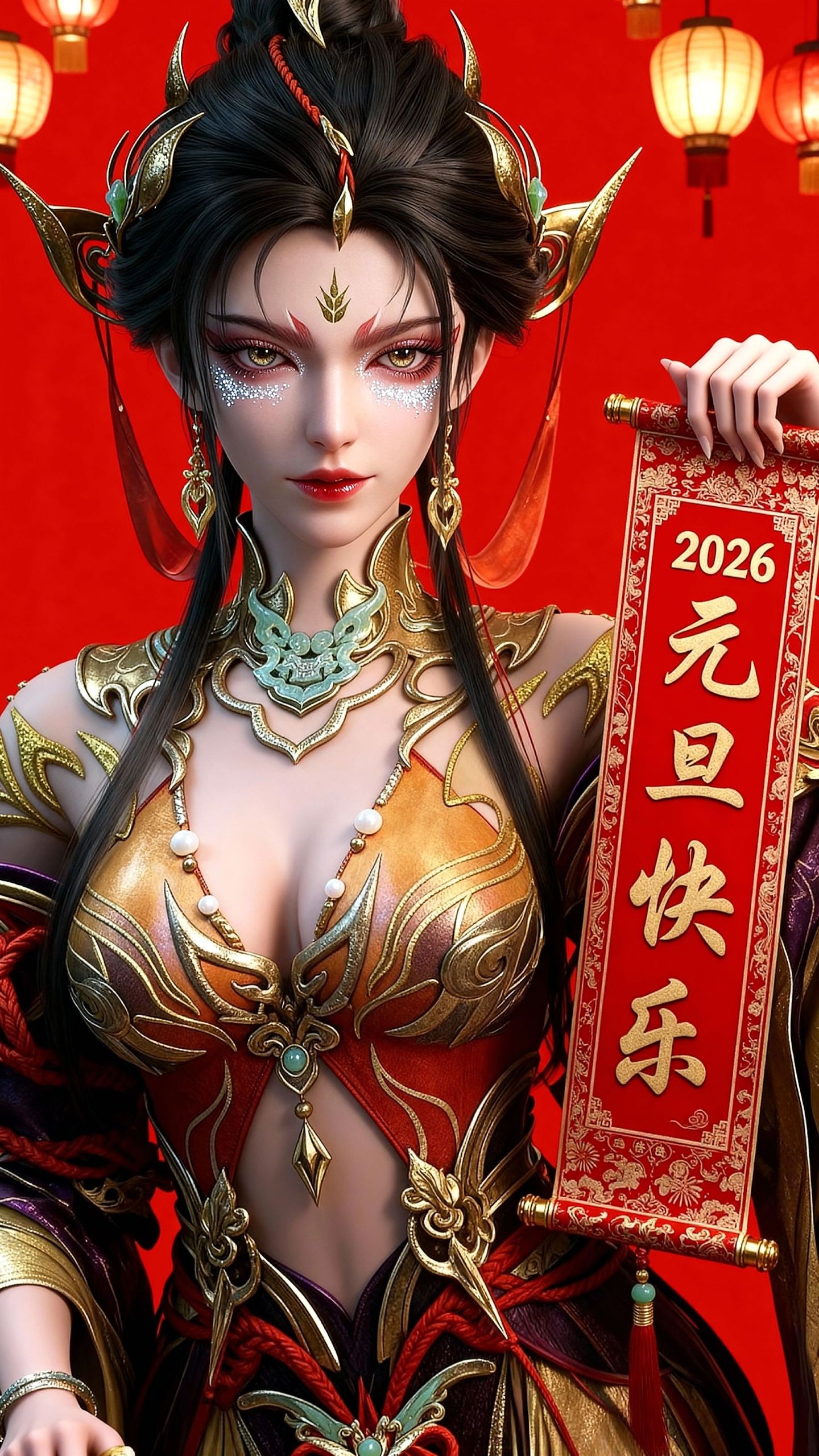 2026新年喜庆版 南宫锦 玉玲珑 永劫无间壁纸图片福利,第1张