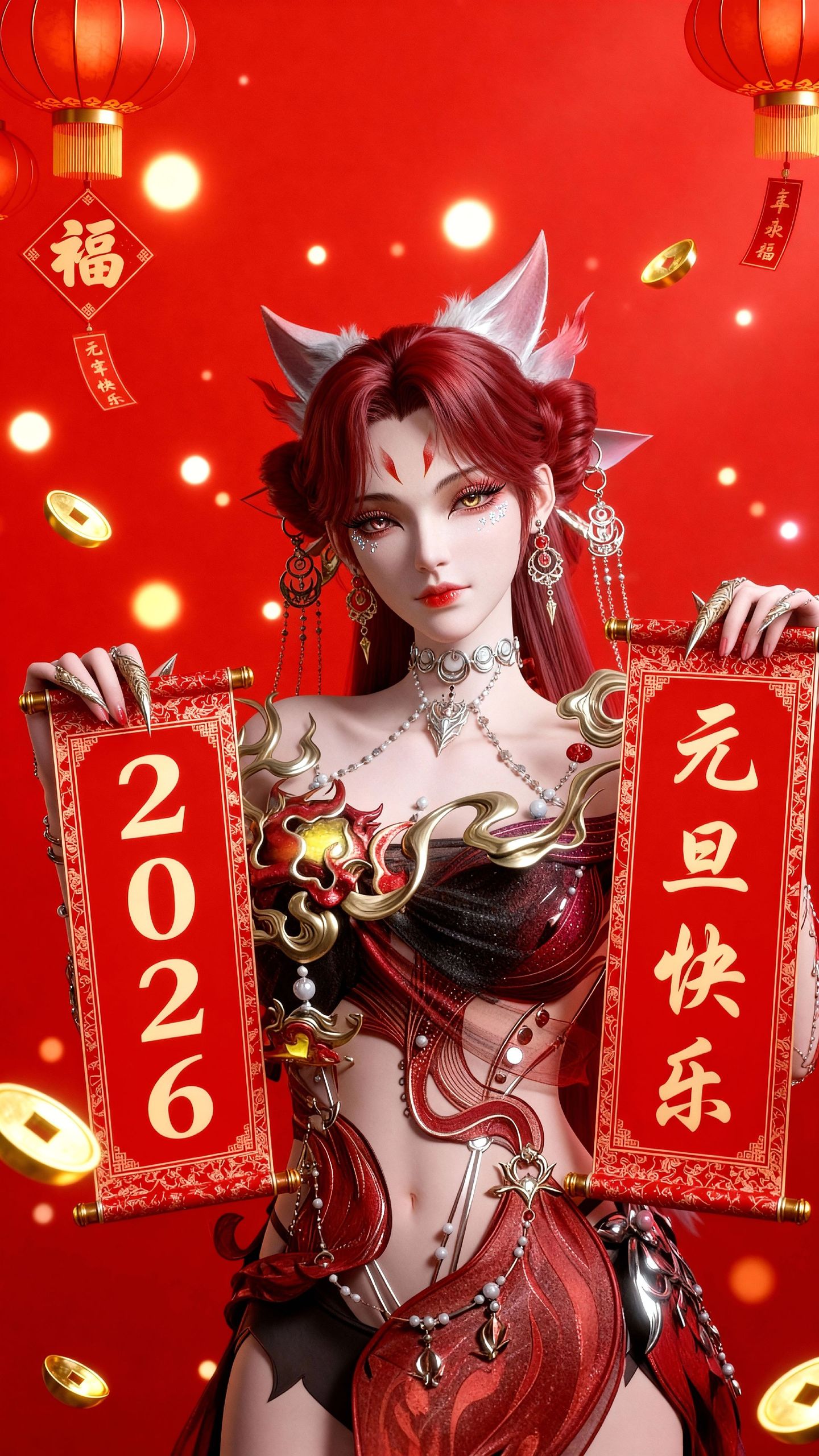 2026新年喜庆版 南宫锦 玉玲珑 永劫无间壁纸图片福利,第3张