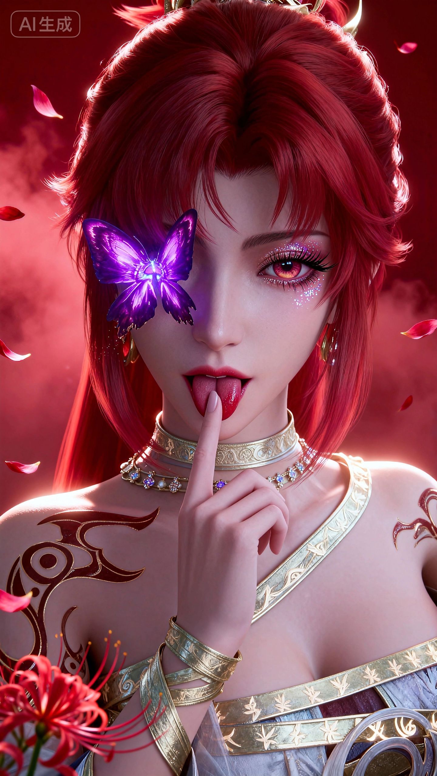 永劫无间 妖刀姬4k高清壁纸 游戏性感美女角色吐舌版 呆呆姬,第1张