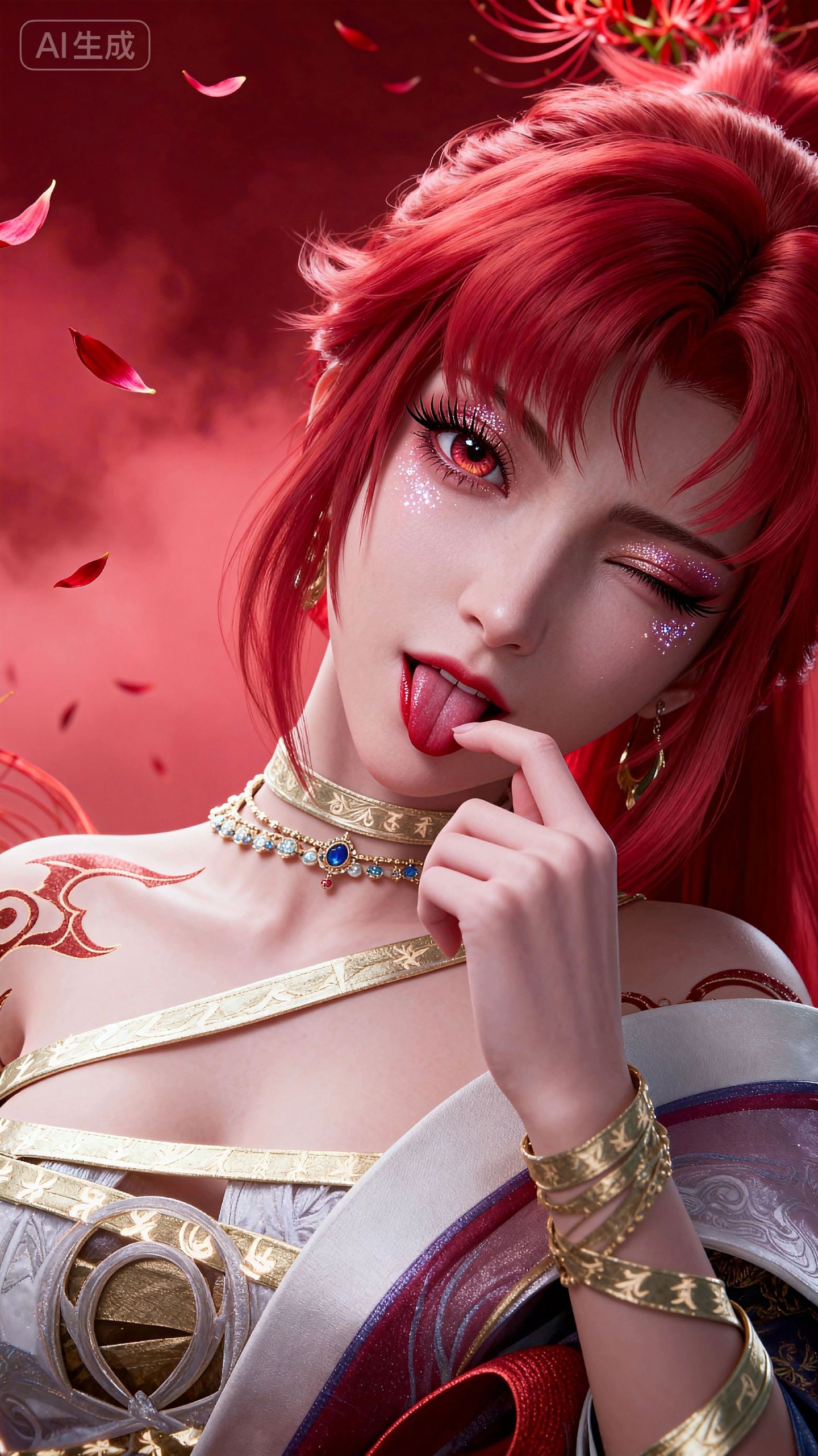 永劫无间 妖刀姬4k高清壁纸 游戏性感美女角色吐舌版 呆呆姬,第2张