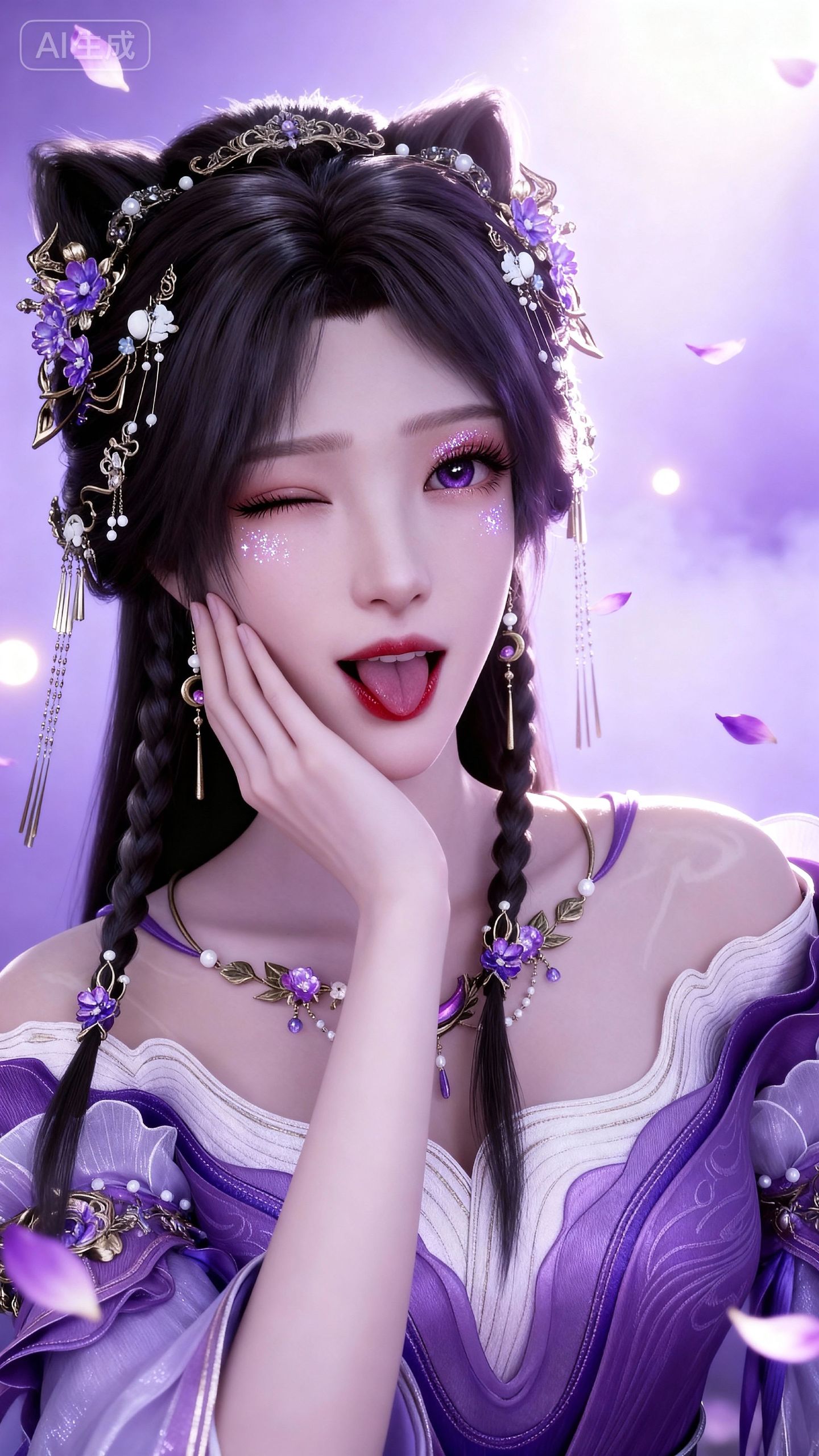 有点抽象，姬紫月新建模4k壁纸 动画动漫遮天 国漫女主,第2张