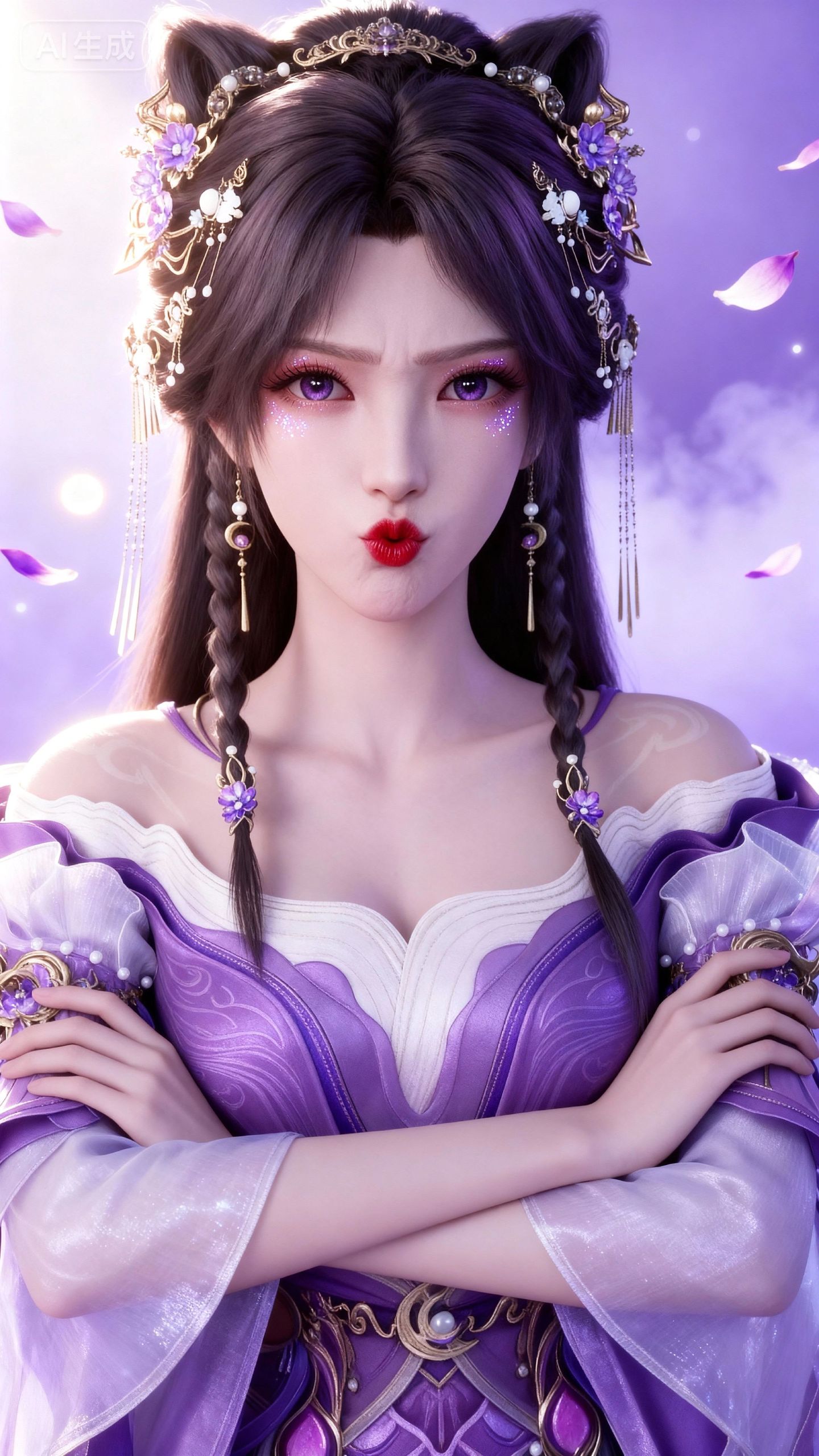 有点抽象，姬紫月新建模4k壁纸 动画动漫遮天 国漫女主,第5张