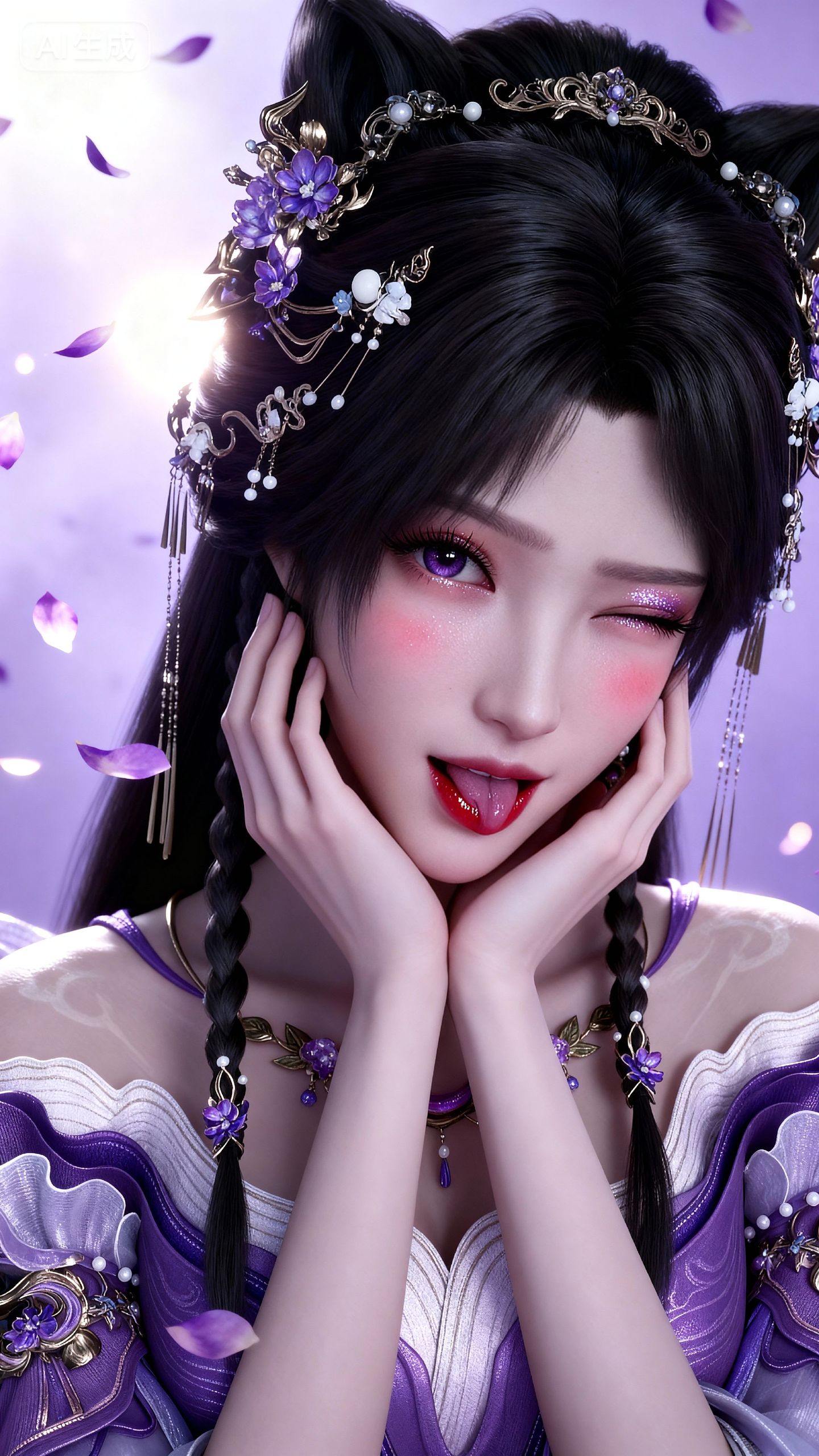 有点抽象，姬紫月新建模4k壁纸 动画动漫遮天 国漫女主,第4张