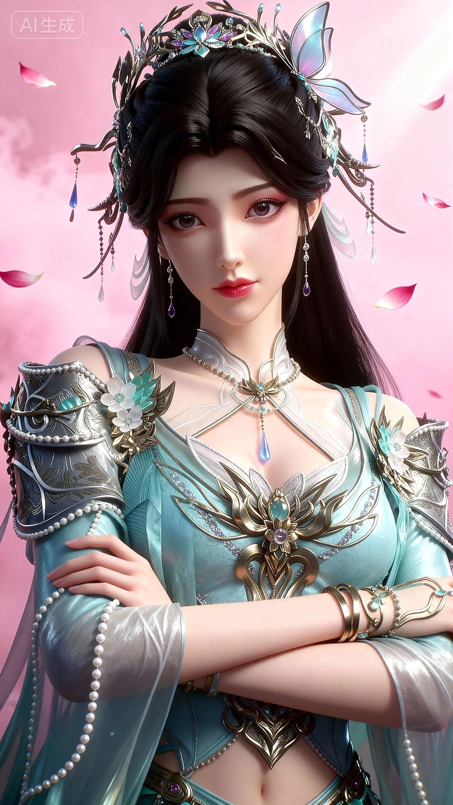 溪幼琴 动画百炼成神 动漫美女角色图片 AI创作高清壁纸,第1张