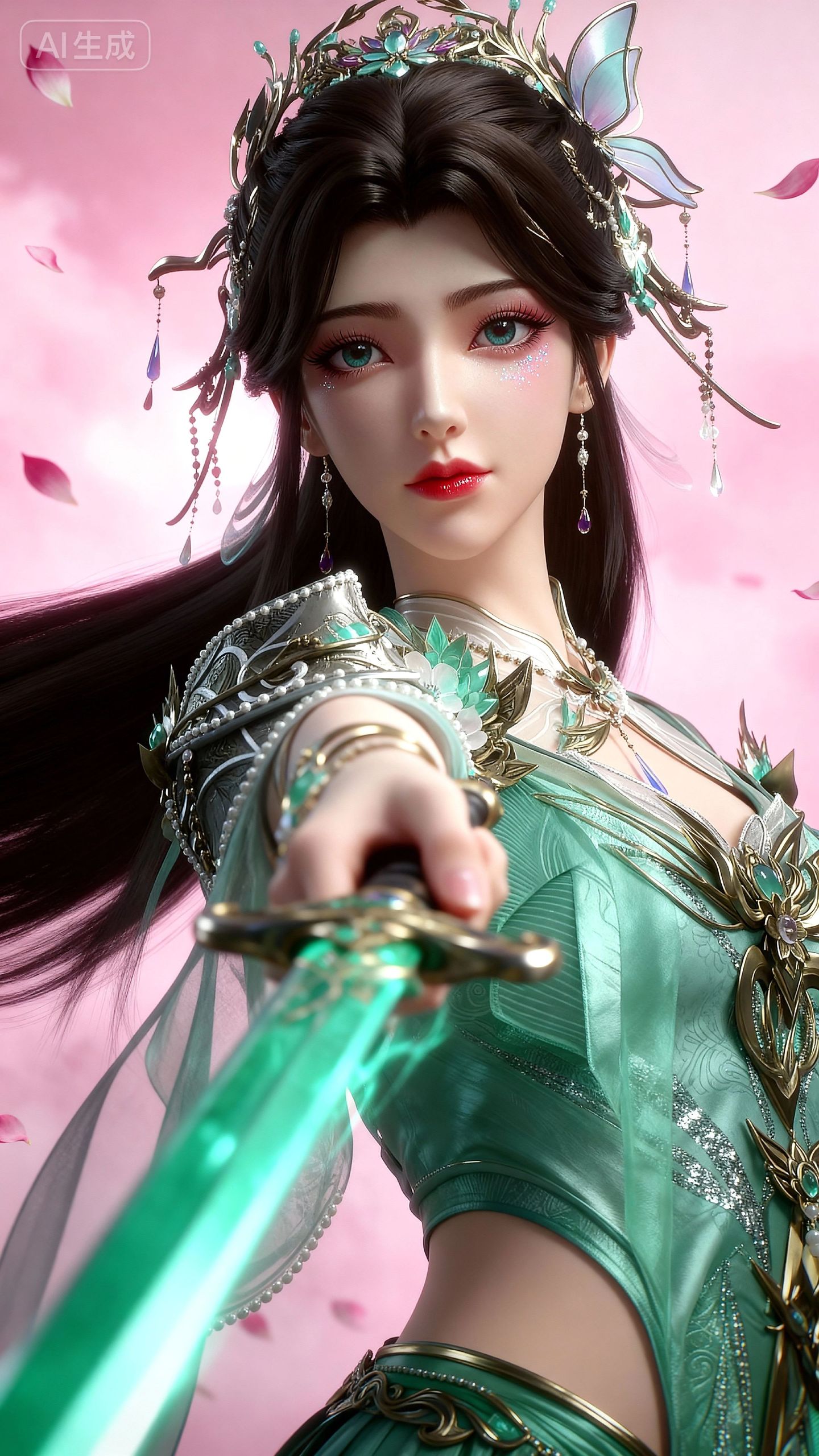 溪幼琴 动画百炼成神 动漫美女角色图片 AI创作高清壁纸,第2张