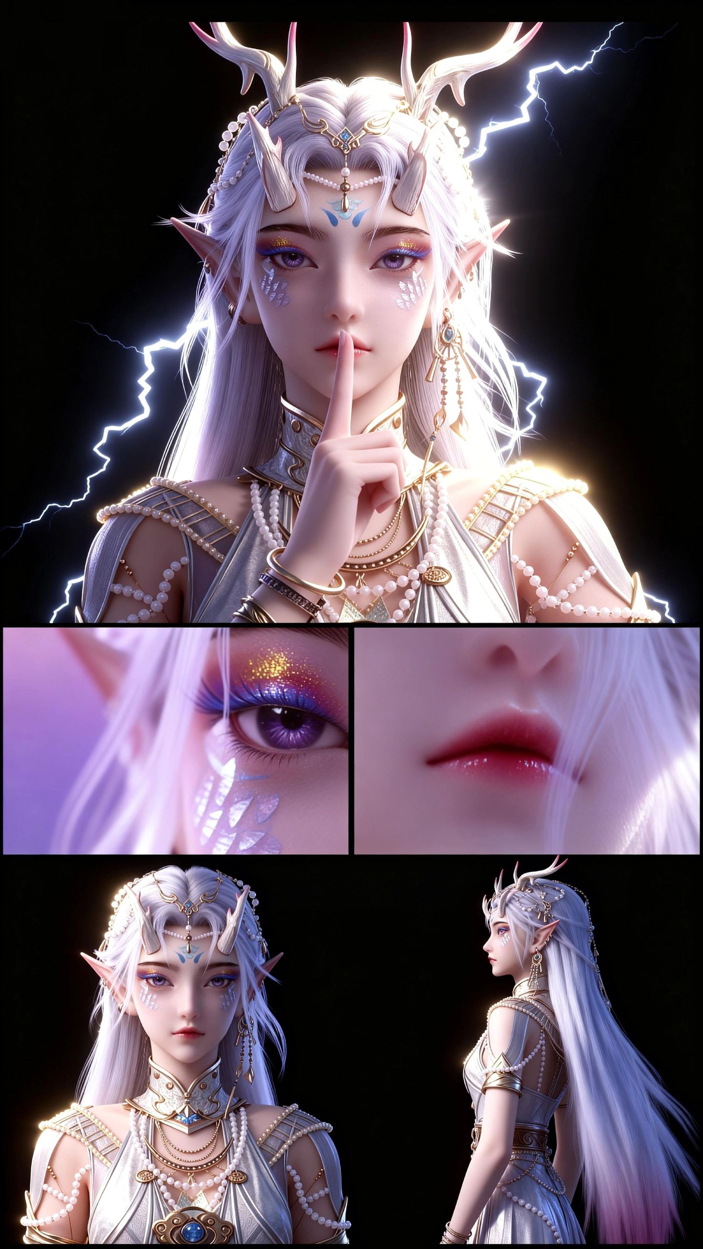 百炼成神女团拼图系列 国漫女神 AI绘画高清壁纸,第1张