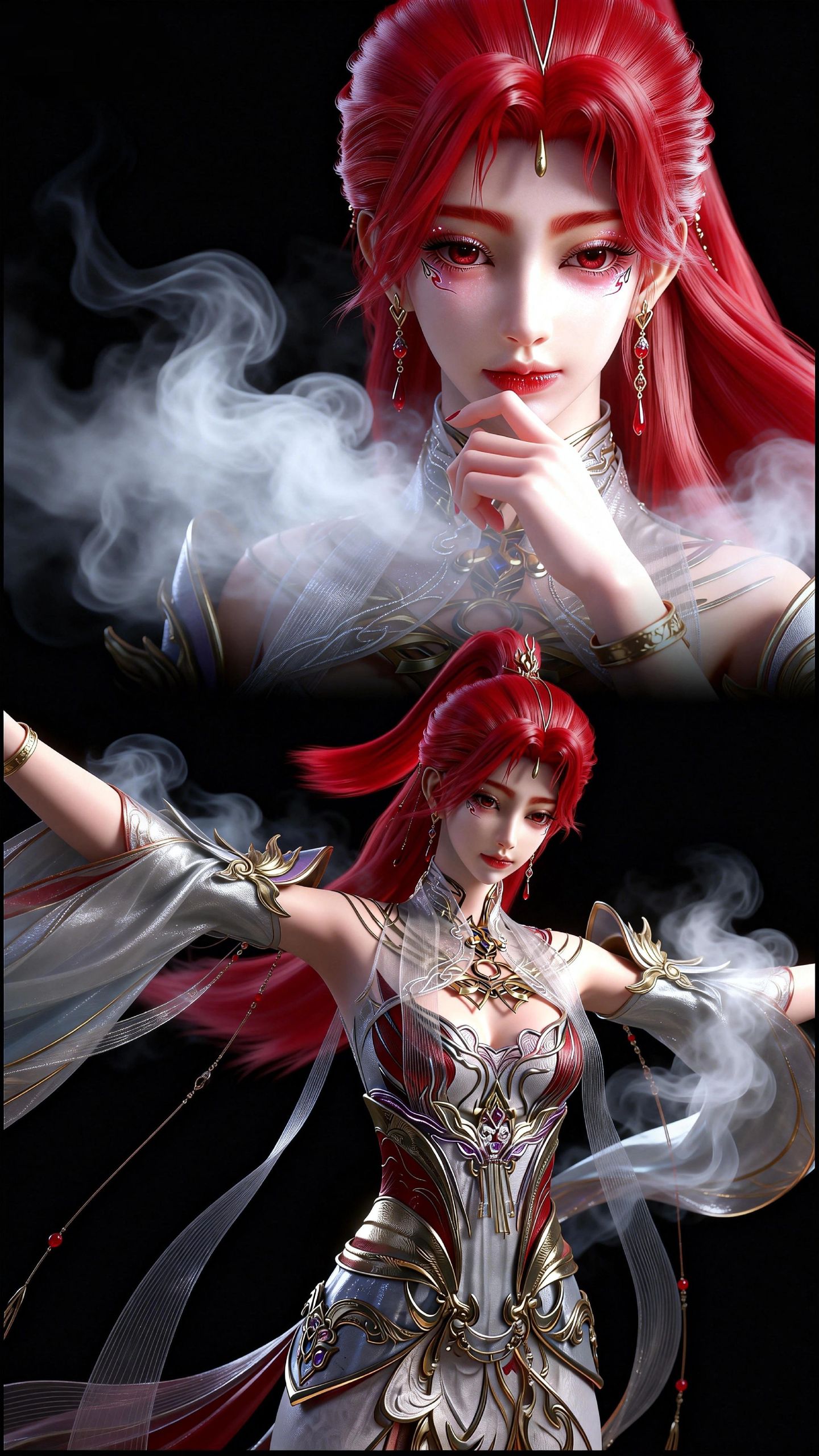 百炼成神女团拼图系列 国漫女神 AI绘画高清壁纸,第4张