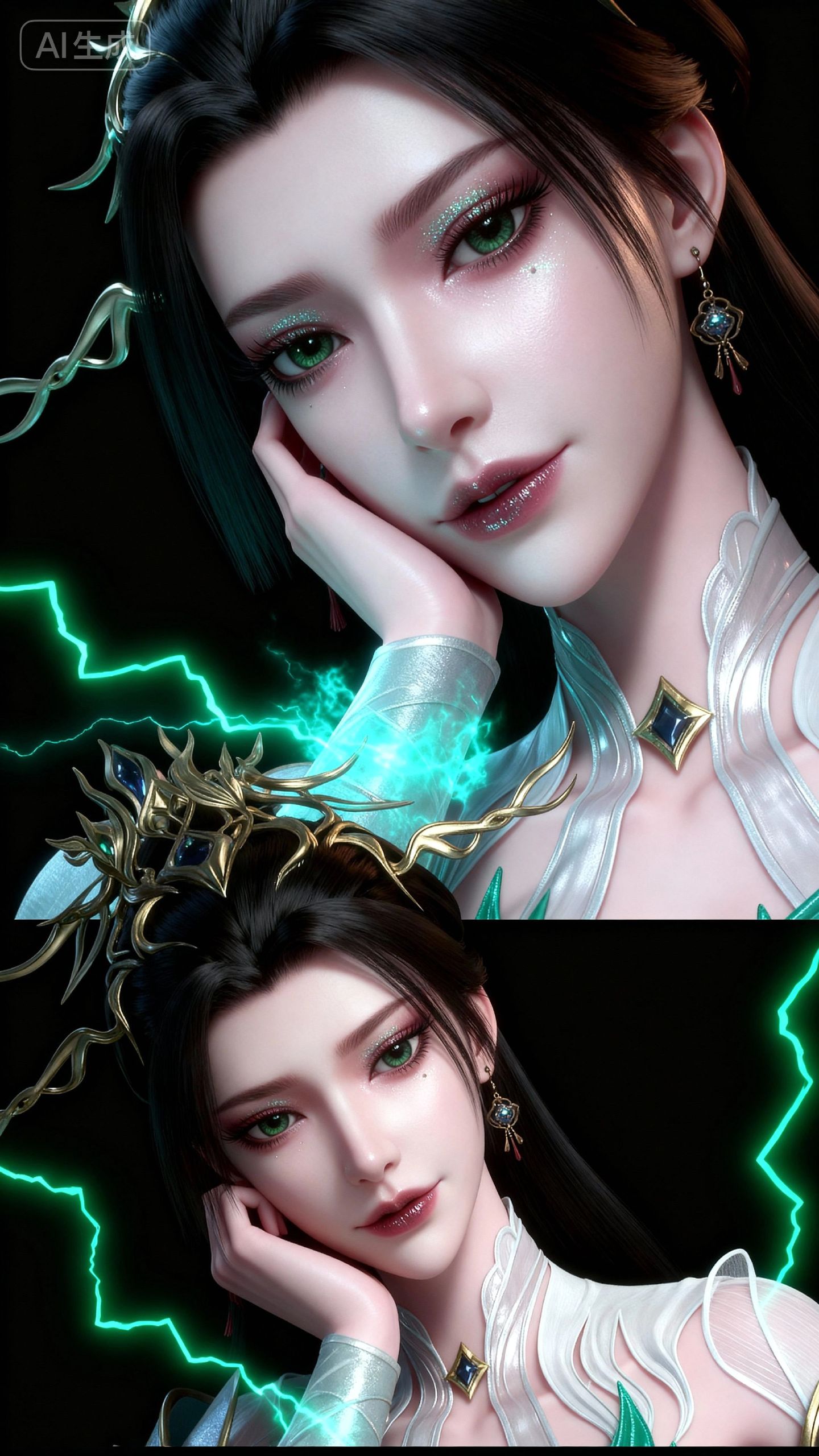 百炼成神女团拼图系列 国漫女神 AI绘画高清壁纸,第3张