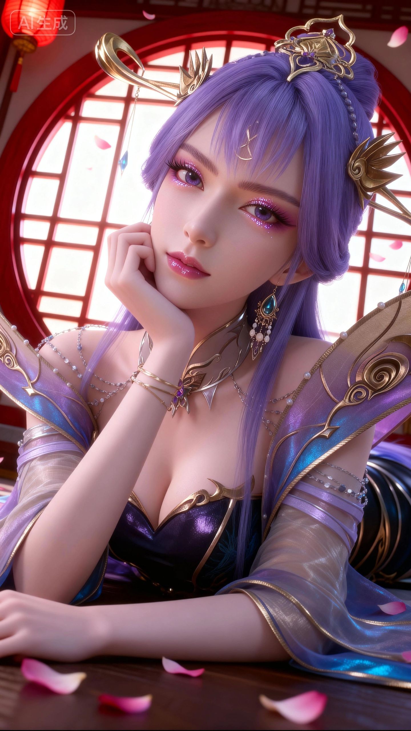 天穹 百炼成神 AI绘画 4k超高清手机壁纸背景 性感美女图片,第2张