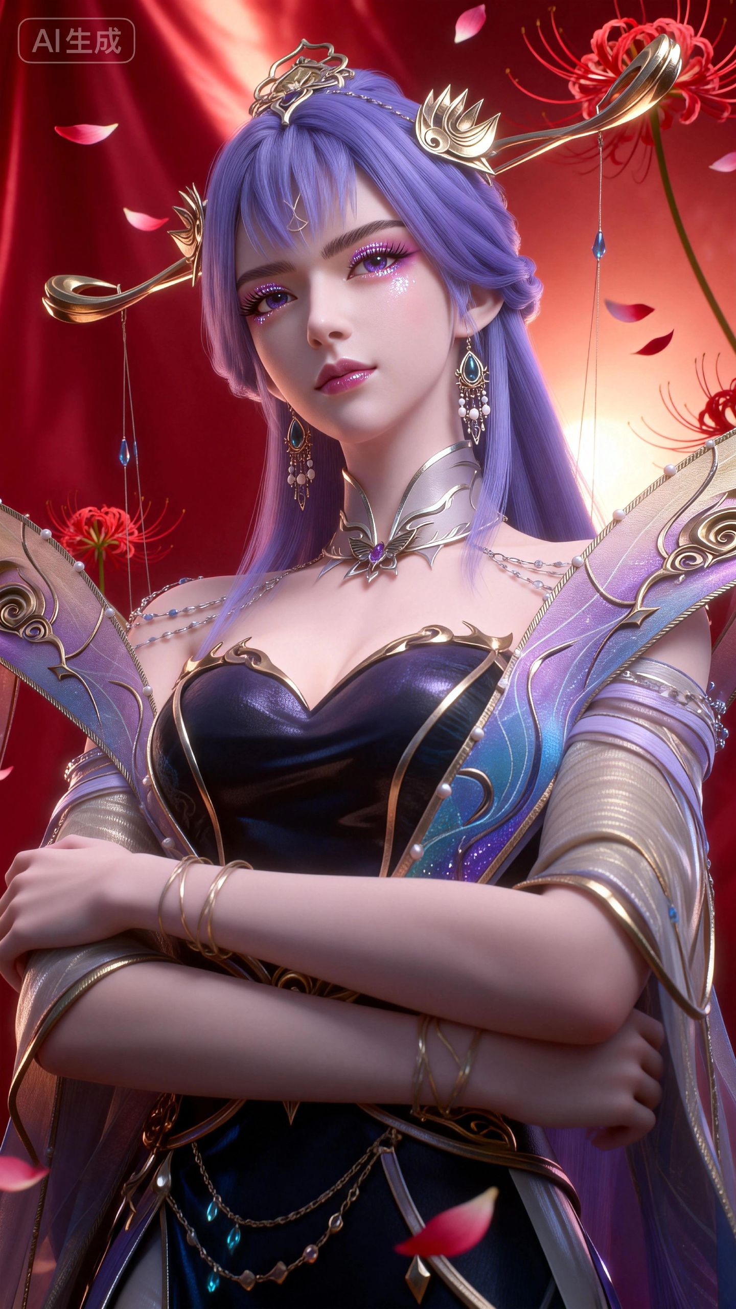 天穹 百炼成神 AI绘画 4k超高清手机壁纸背景 性感美女图片,第3张