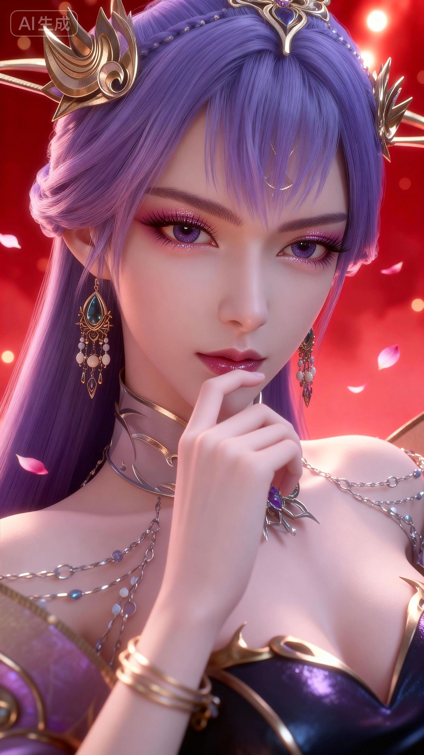 天穹 百炼成神 AI绘画 4k超高清手机壁纸背景 性感美女图片,第4张