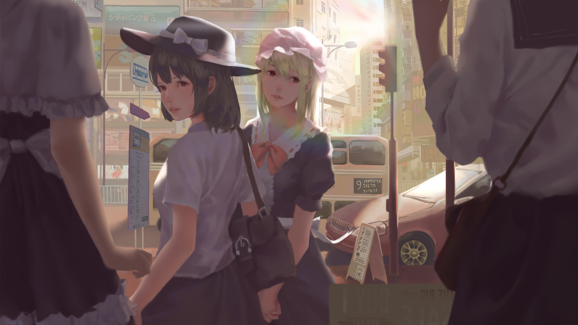 东方Project 宇佐见莲子 梅莉 玛艾露贝莉高清动漫壁纸,第1张