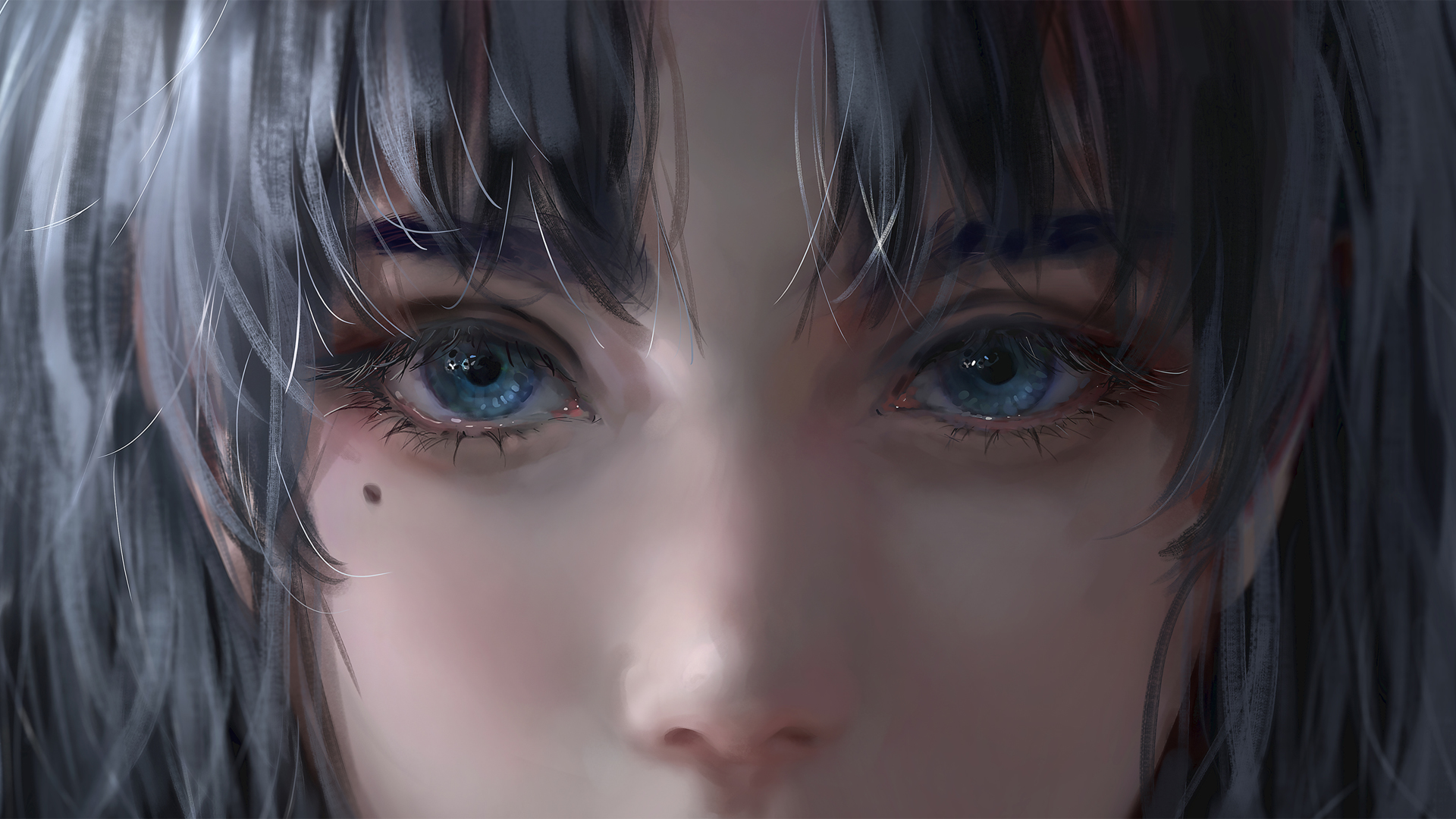 少女 脸 眼睛 鼻子 厚涂画高清动漫人物壁纸,第1张 少女 脸 眼睛 鼻子 厚涂画高清动漫人物壁纸,第1张