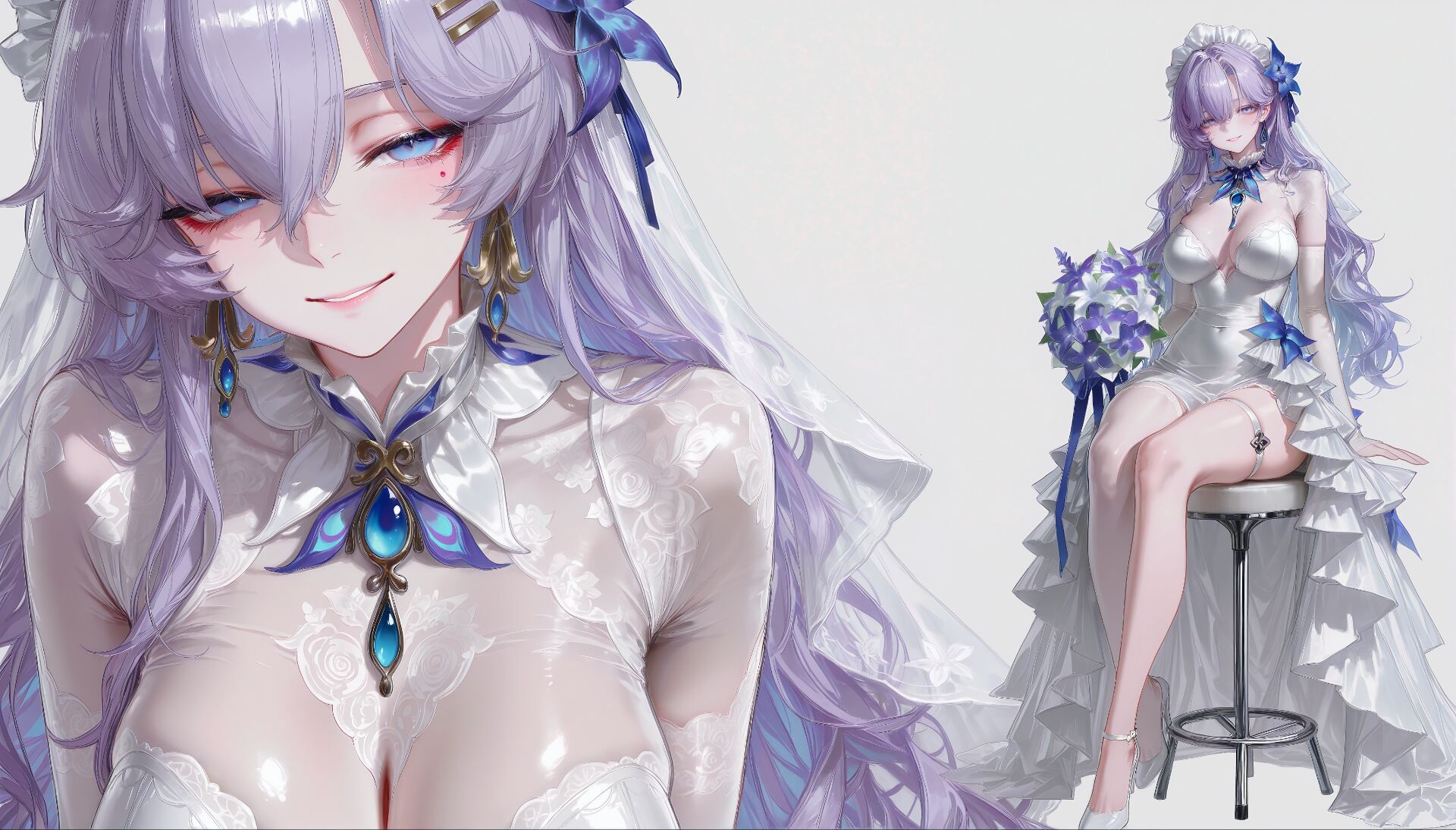 鸣潮 坎特蕾拉 婚嫁 AI制作 福利游戏电脑壁纸桌面,第1张