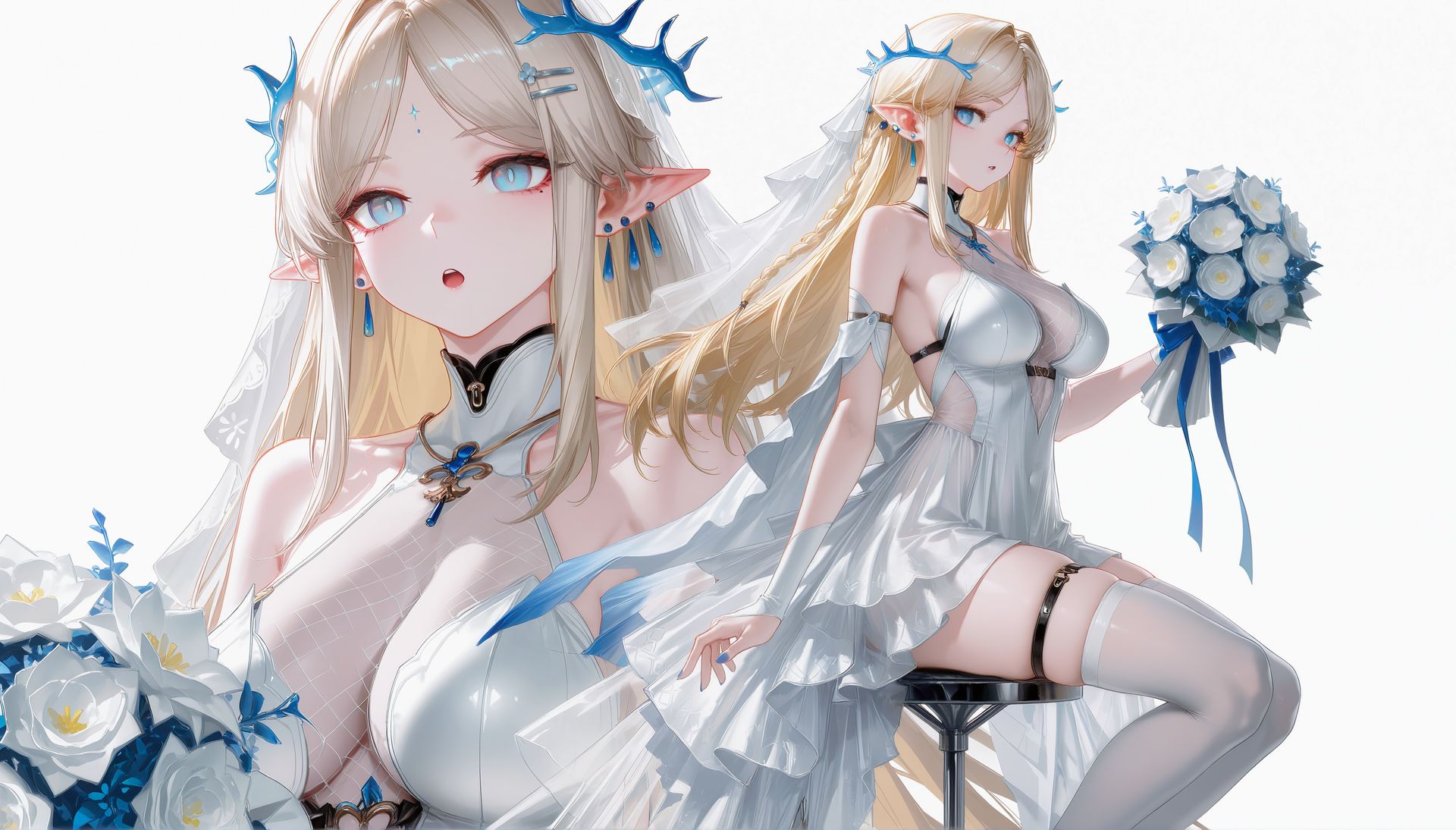 鸣潮 卡提希娅 婚嫁 AI制作 游戏电脑壁纸桌面,第1张