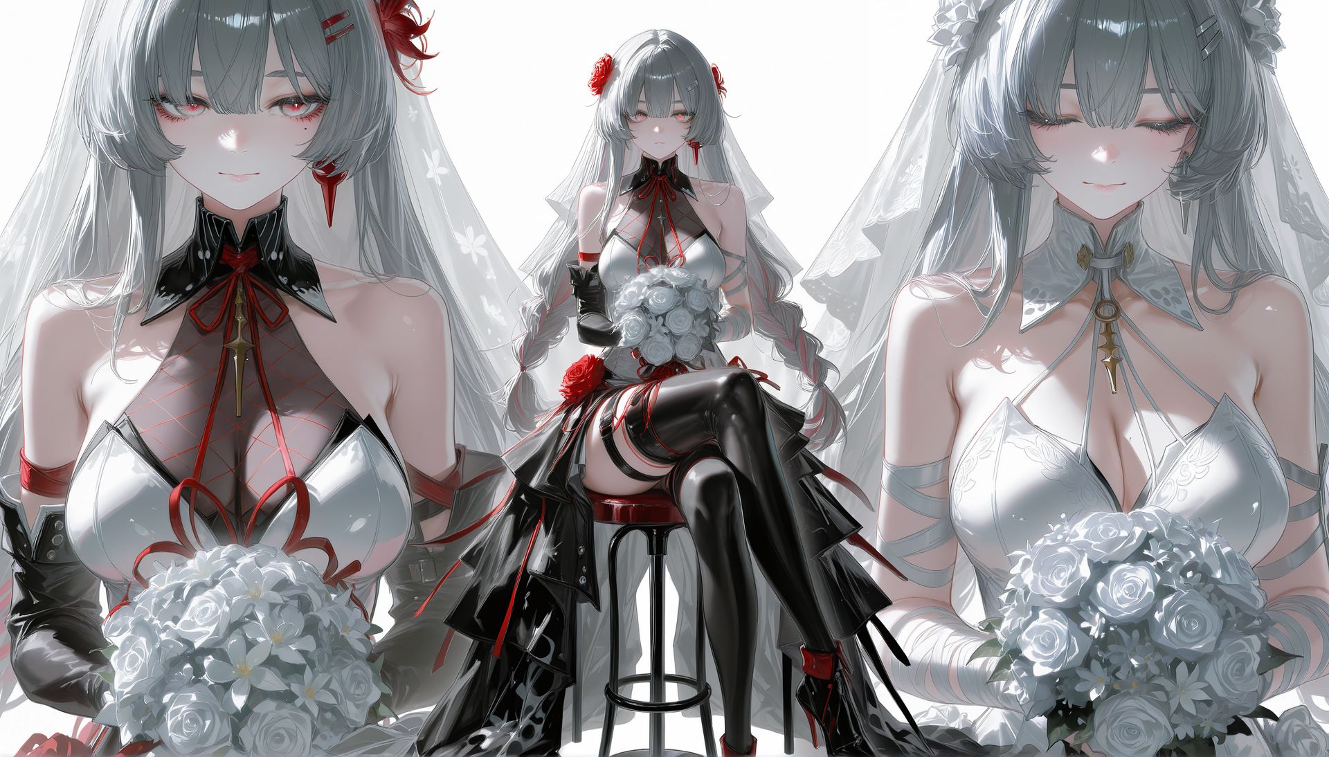 鸣潮 费洛洛 婚嫁 AI制作 游戏电脑壁纸桌面,第1张