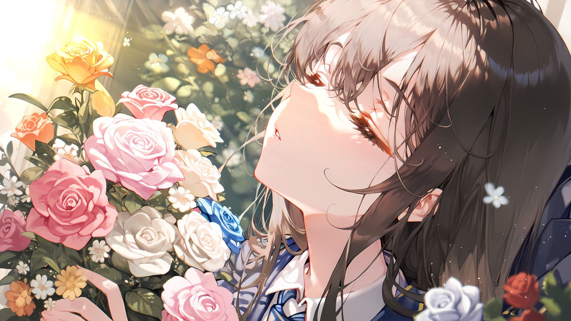 二次元壁纸 学生时代肖清雅霄月 电脑高清桌面,第1张