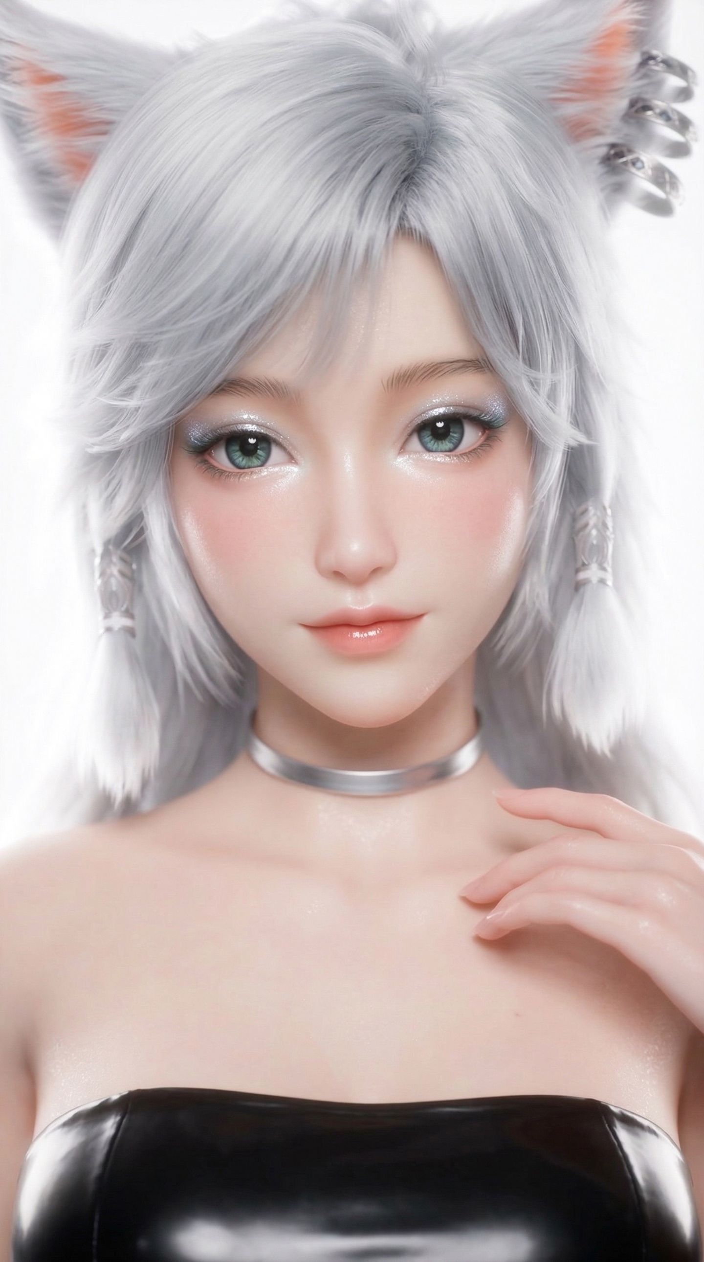 凡人修仙传银月 手机壁纸 现代穿搭写真 国漫美女人物二创美图 紧身皮衣,第1张