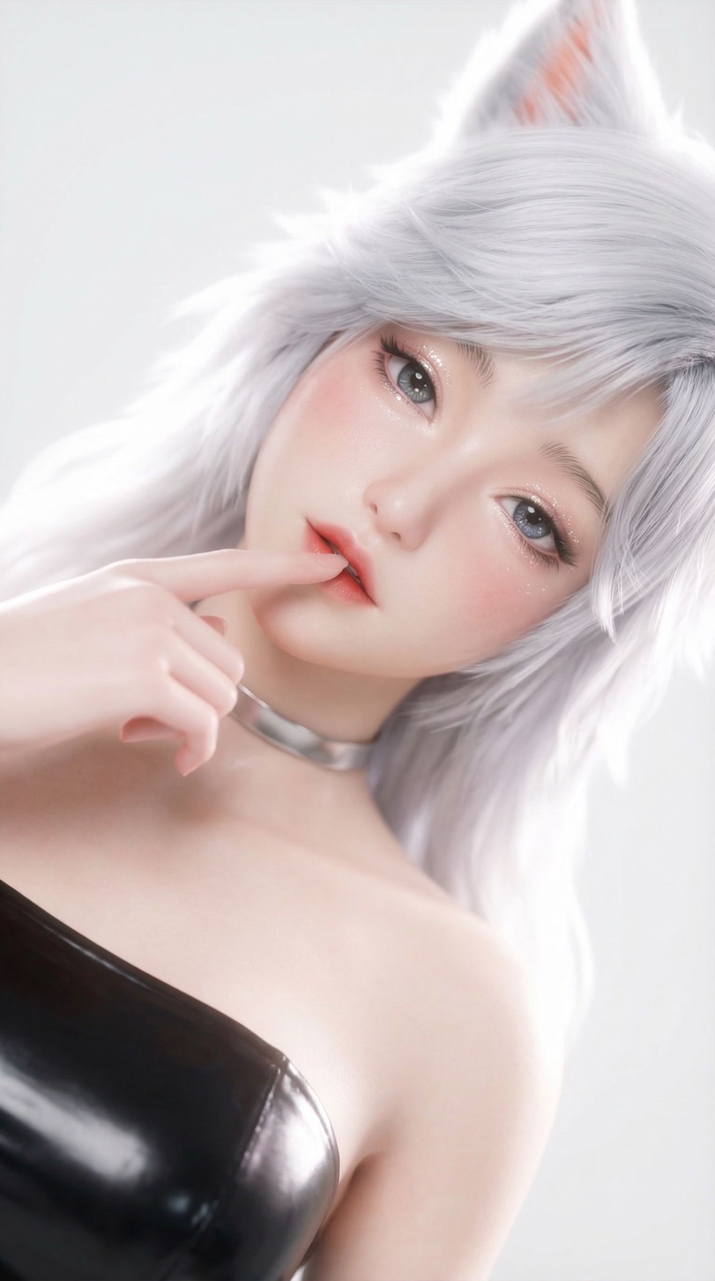 凡人修仙传银月 手机壁纸 现代穿搭写真 国漫美女人物二创美图 紧身皮衣,第2张