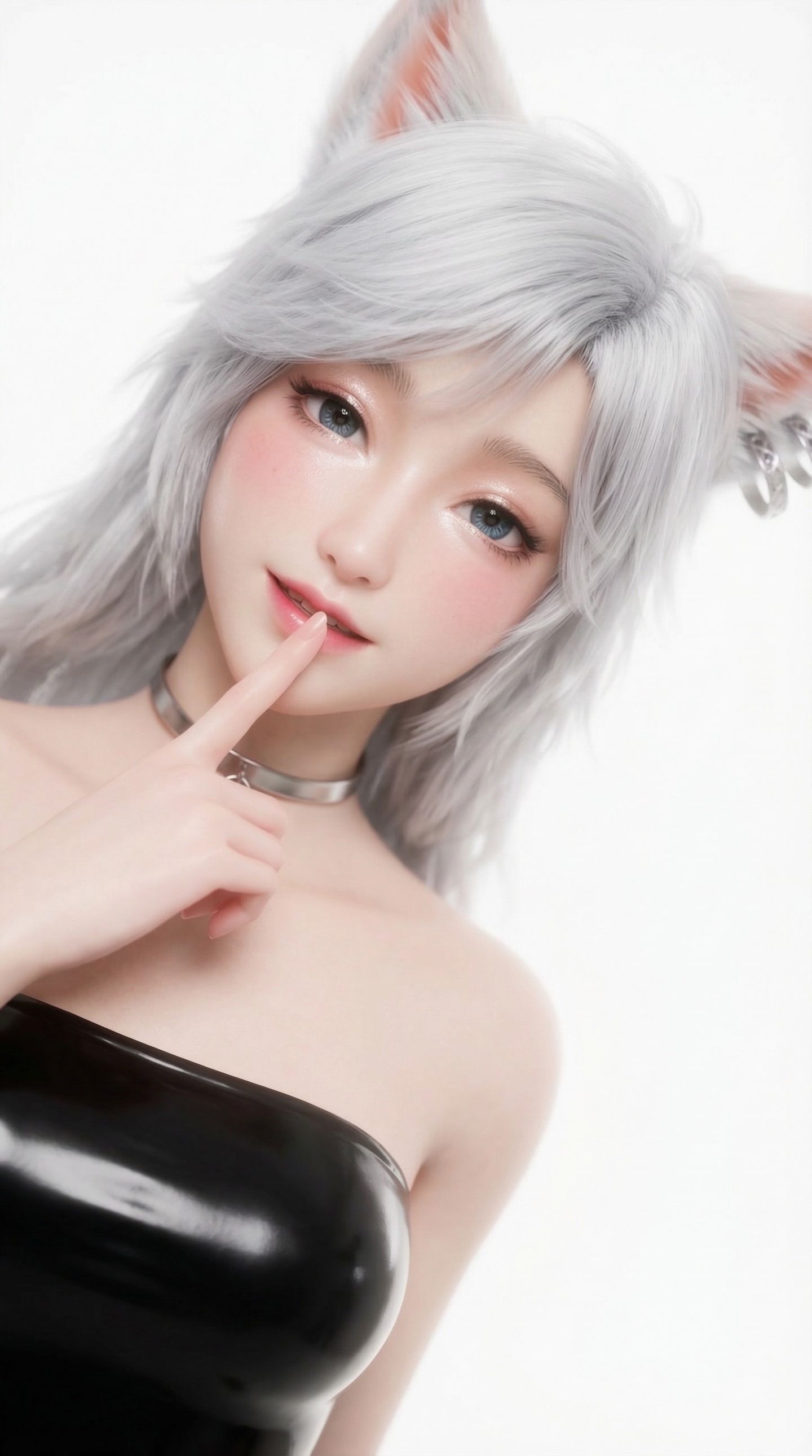 凡人修仙传银月 手机壁纸 现代穿搭写真 国漫美女人物二创美图 紧身皮衣,第5张