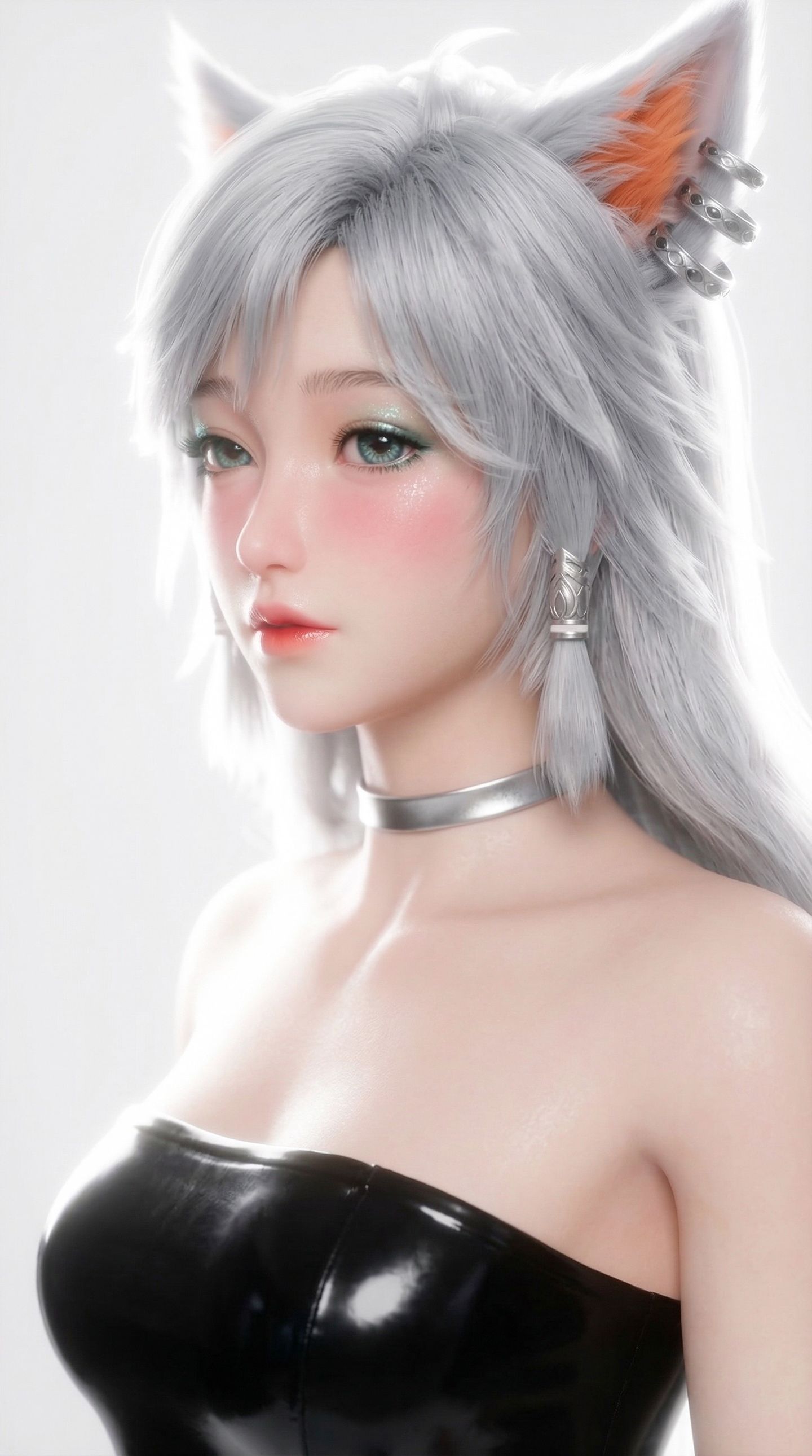 凡人修仙传银月 手机壁纸 现代穿搭写真 国漫美女人物二创美图 紧身皮衣,第8张