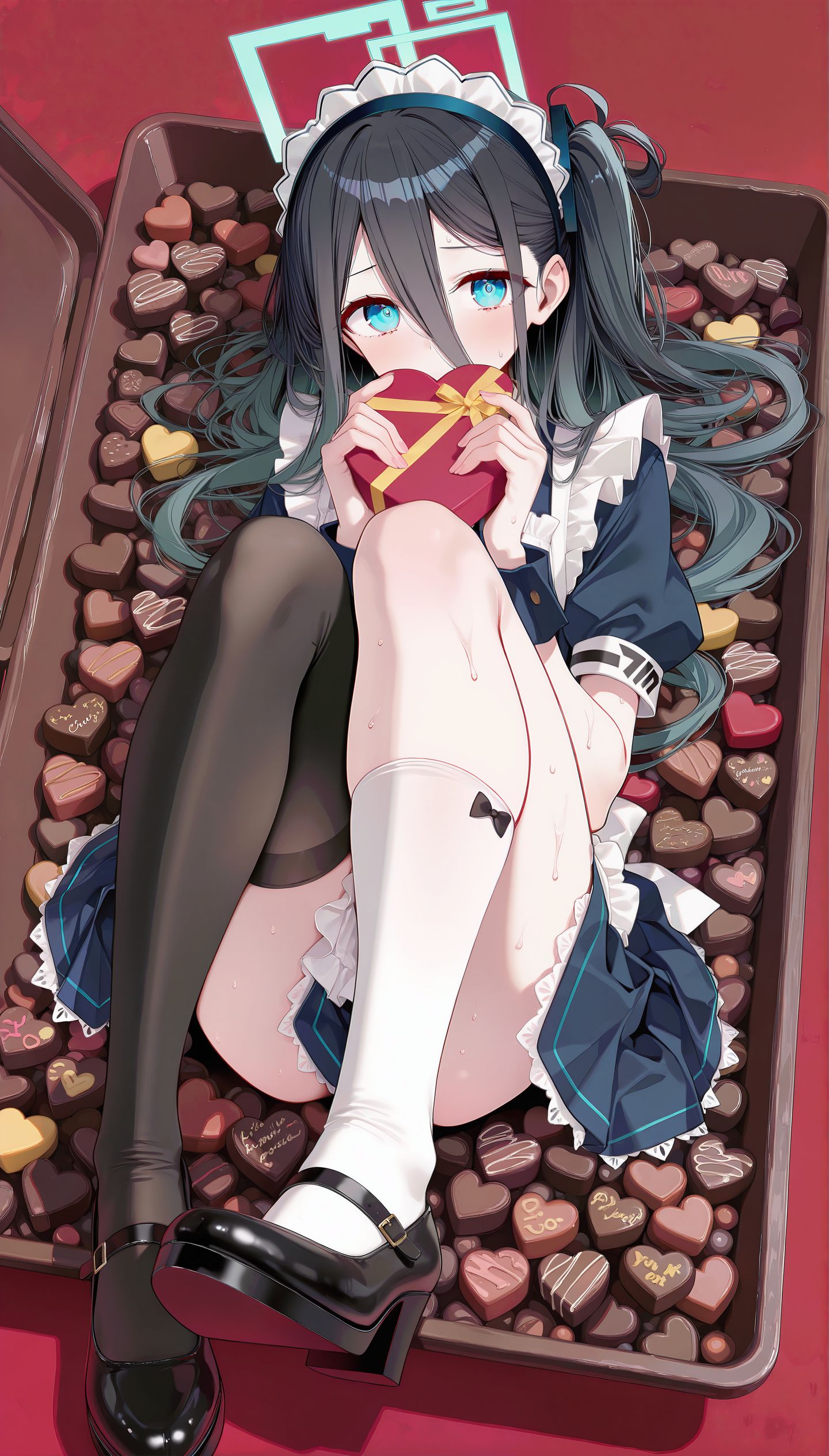 游戏角色人物手机壁纸 情人节限定 黑丝美腿,第2张