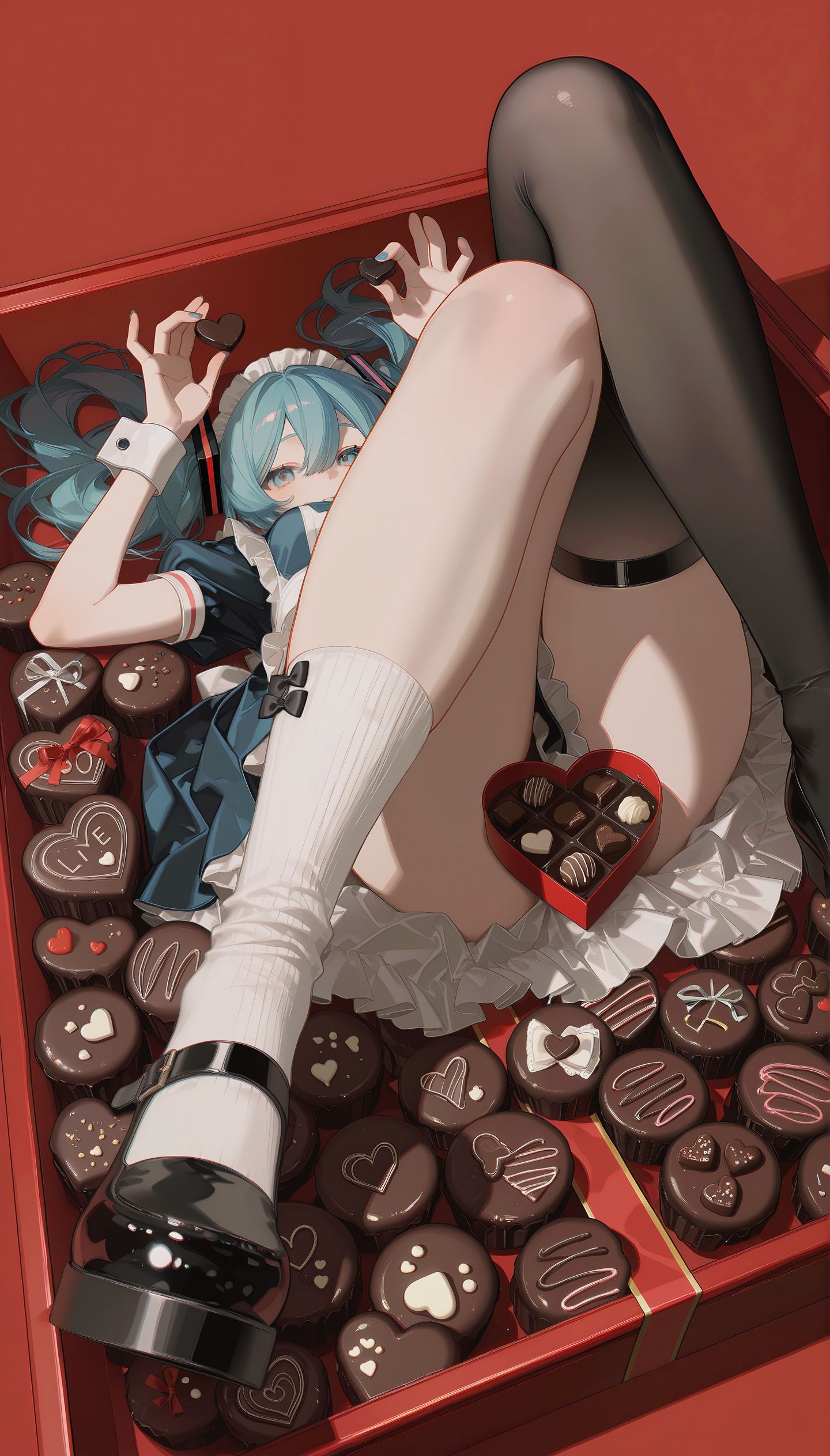 游戏角色人物手机壁纸 情人节限定 黑丝美腿,第4张