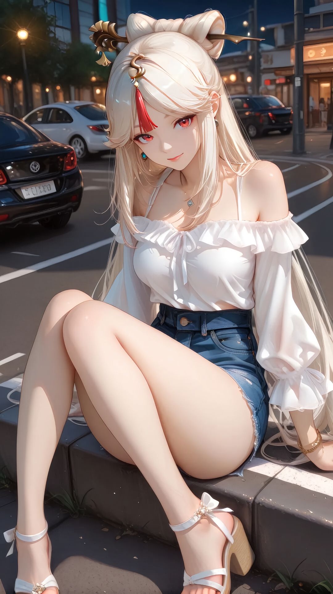 原神启动 凝光 二次元美图 现代版穿搭,第2张