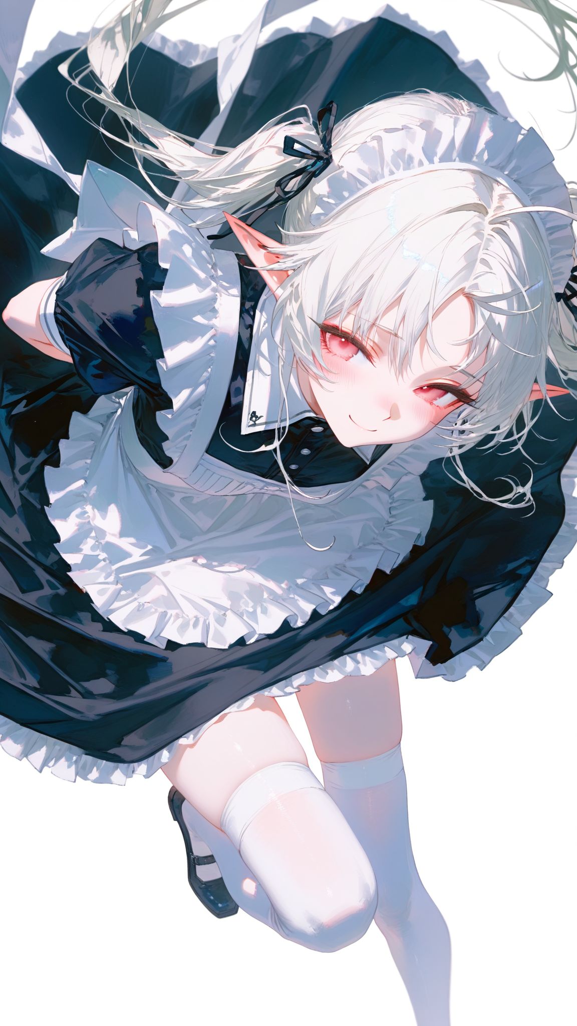 次元动漫 无职转生 希露菲 aicg绘画 女仆装白丝袜,第3张