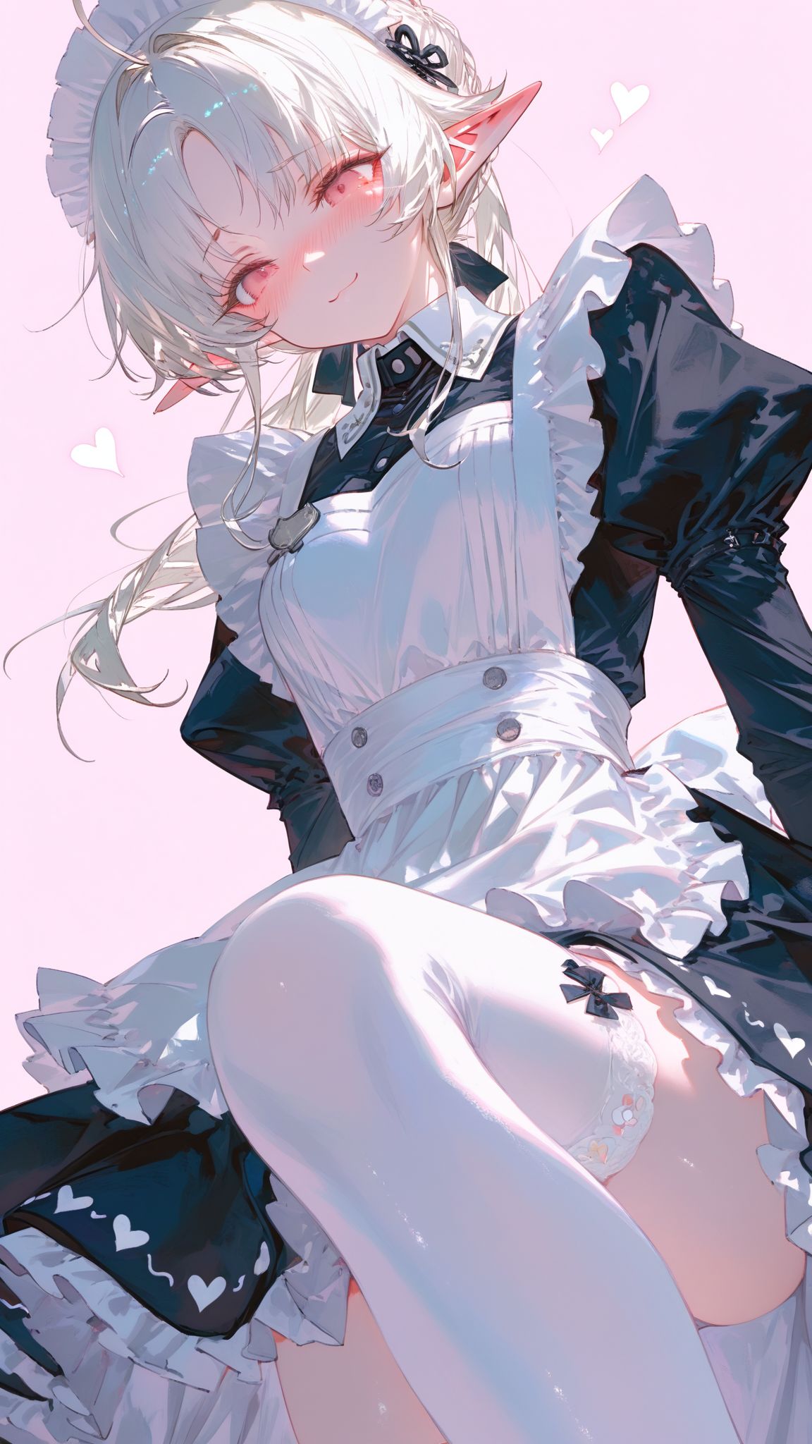 次元动漫 无职转生 希露菲 aicg绘画 女仆装白丝袜,第4张