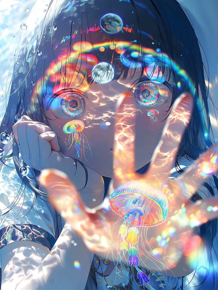 壁纸分享 充满生命力动漫壁纸 二次元炫彩高清图片 眼睛,第3张