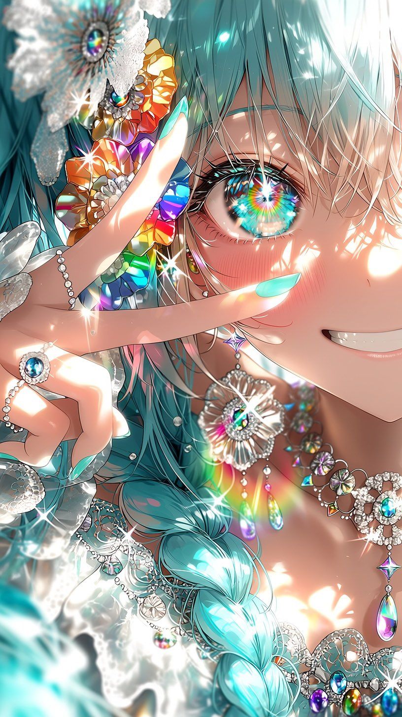 壁纸分享 充满生命力动漫壁纸 二次元炫彩高清图片 眼睛,第7张