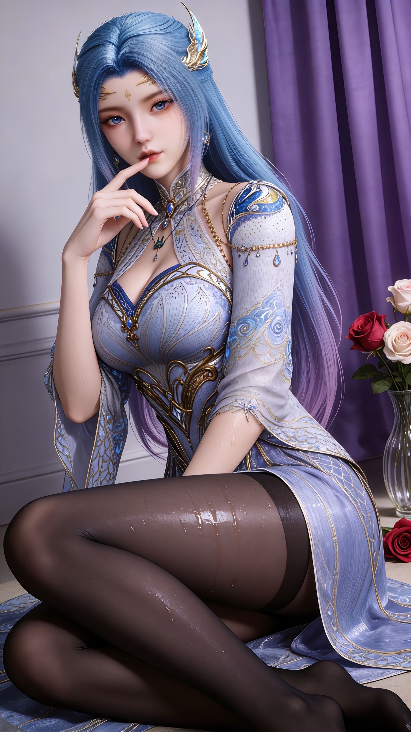 唐舞桐可爱美腿写真 绝世唐门 国漫女神 大长腿丝袜,第2张