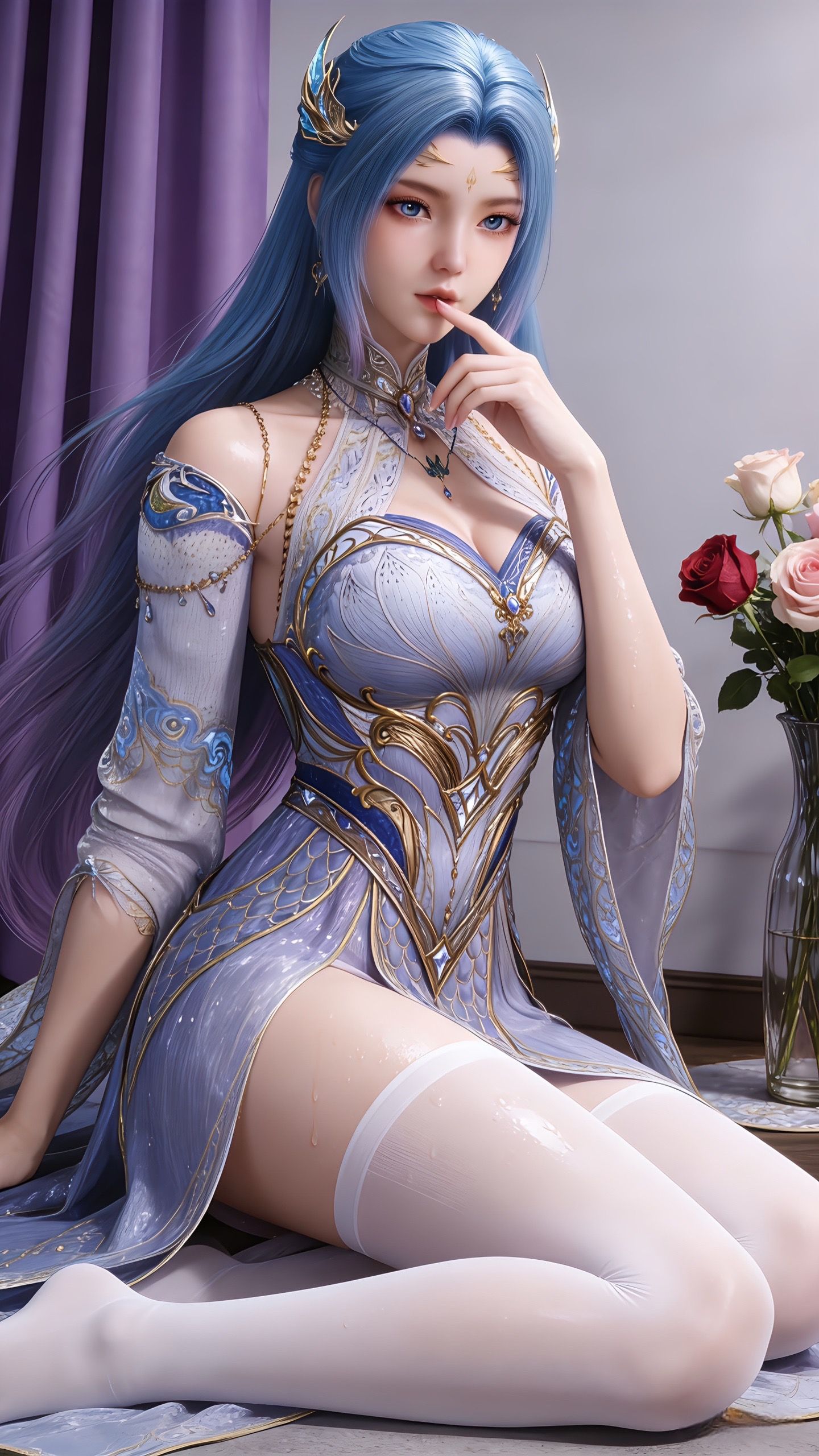 唐舞桐可爱美腿写真 绝世唐门 国漫女神 大长腿丝袜,第5张