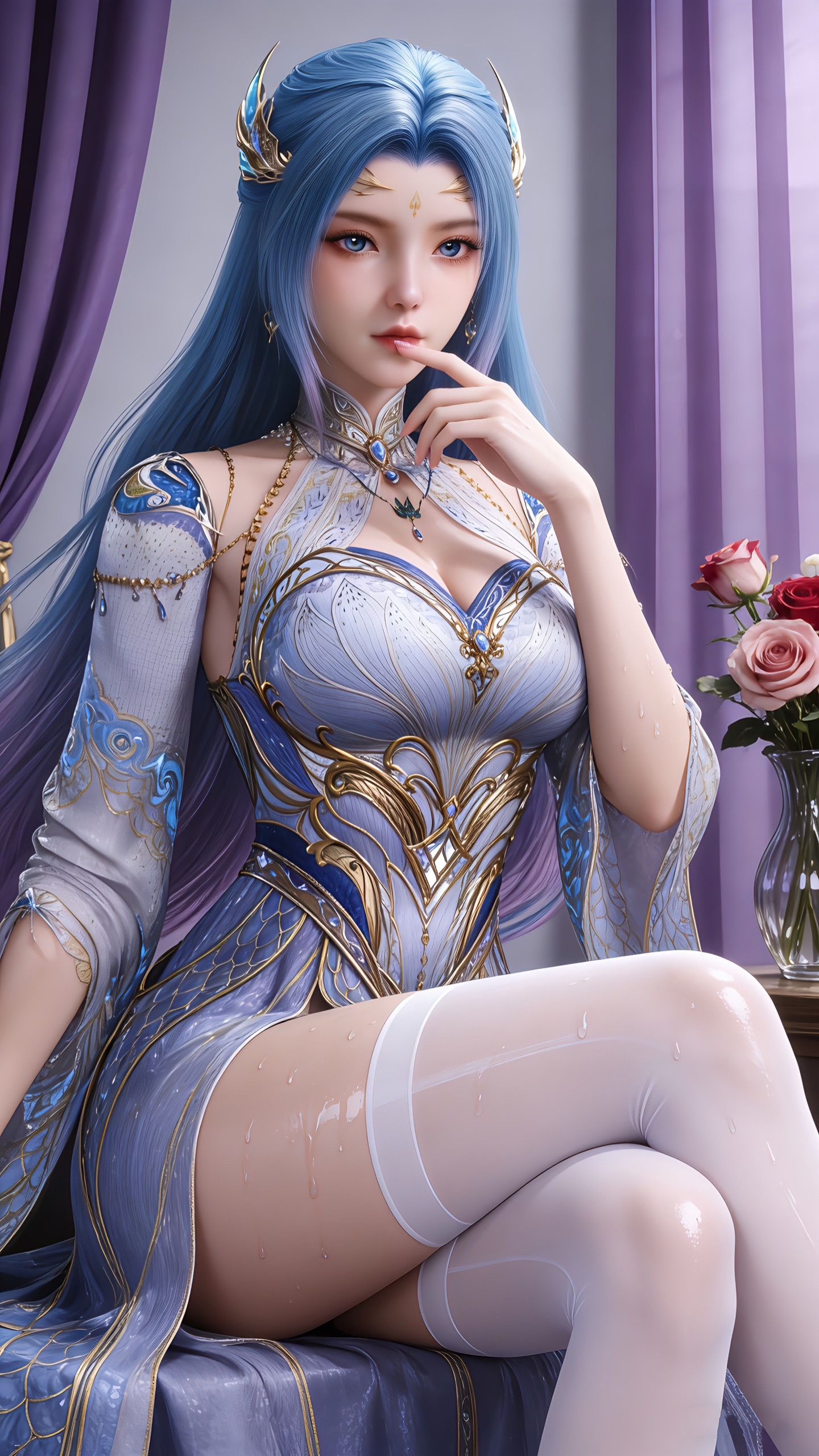 唐舞桐可爱美腿写真 绝世唐门 国漫女神 大长腿丝袜,第6张