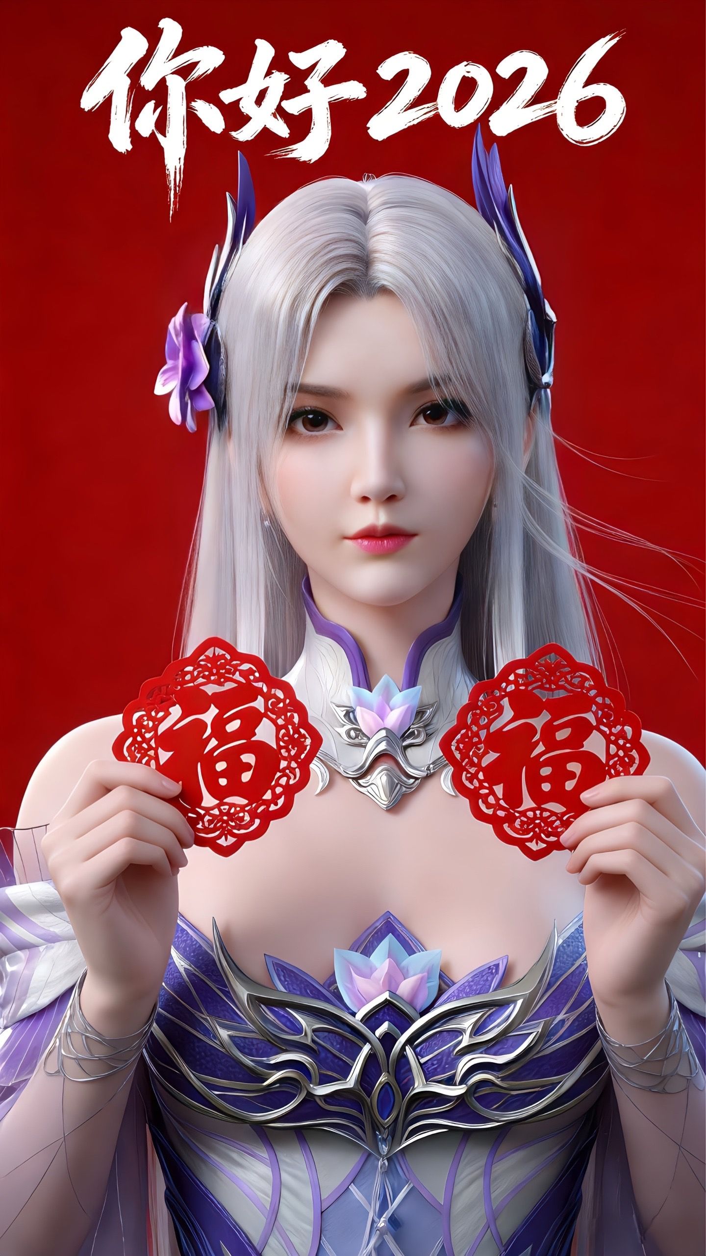 云韵 小医仙 你好2026年壁纸！斗破苍穹 喜庆祝福,第1张