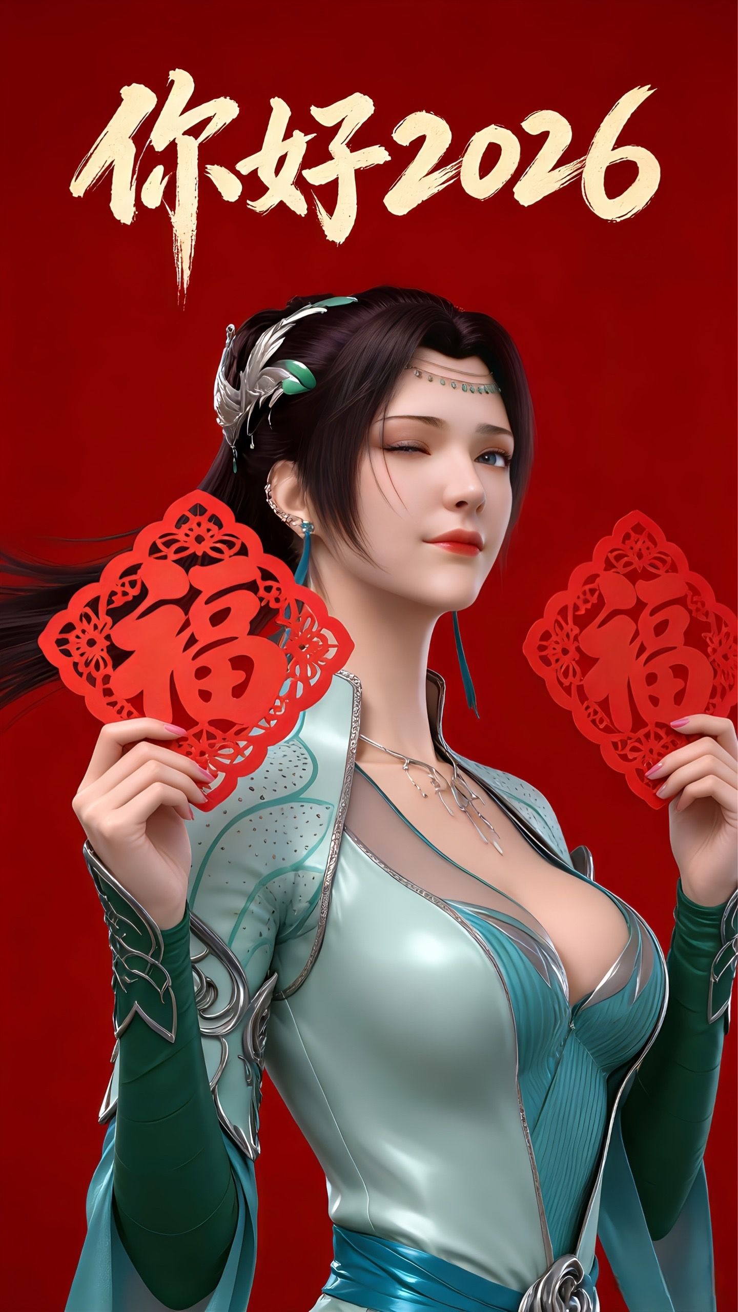 云韵 小医仙 你好2026年壁纸！斗破苍穹 喜庆祝福,第10张