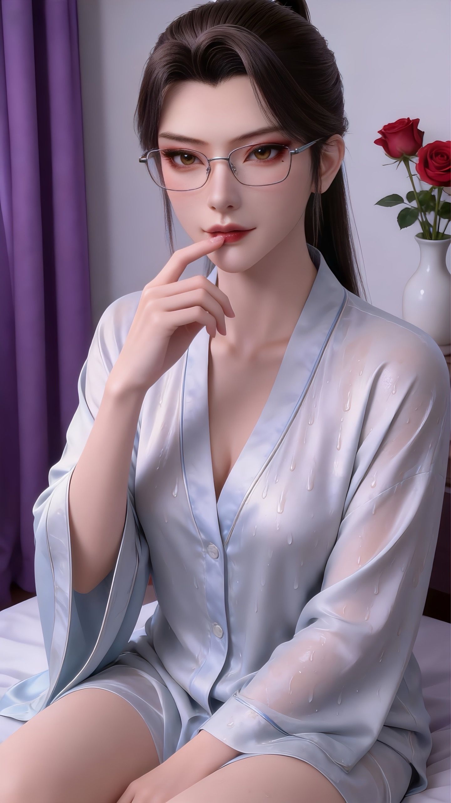 青仙子御姐范儿写真 动画动漫美女 斗破苍穹国漫女神 大长腿 居家睡衣,第7张
