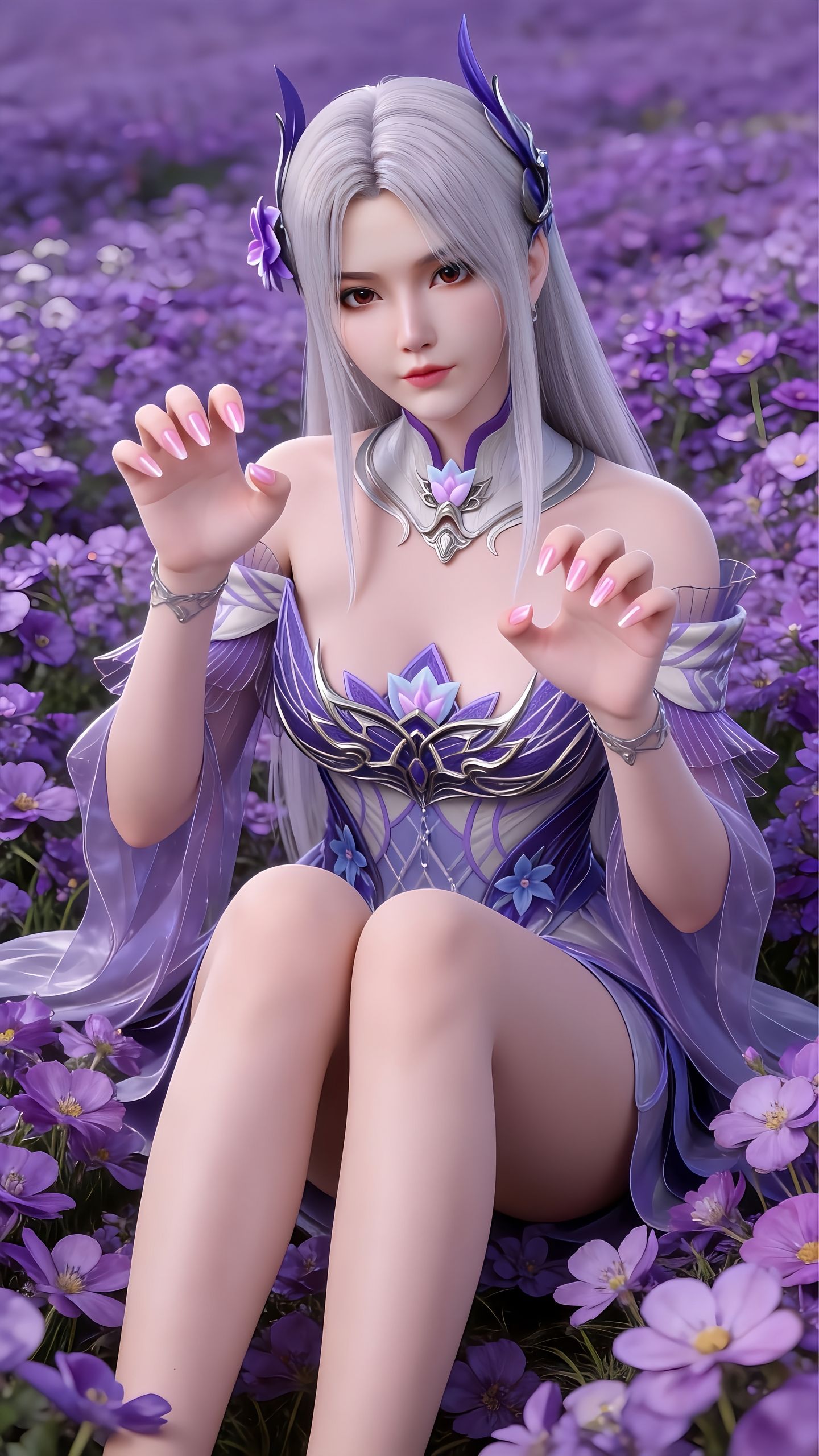 小医仙动漫美女 斗破苍穹御姐 国漫女神 花海,第2张