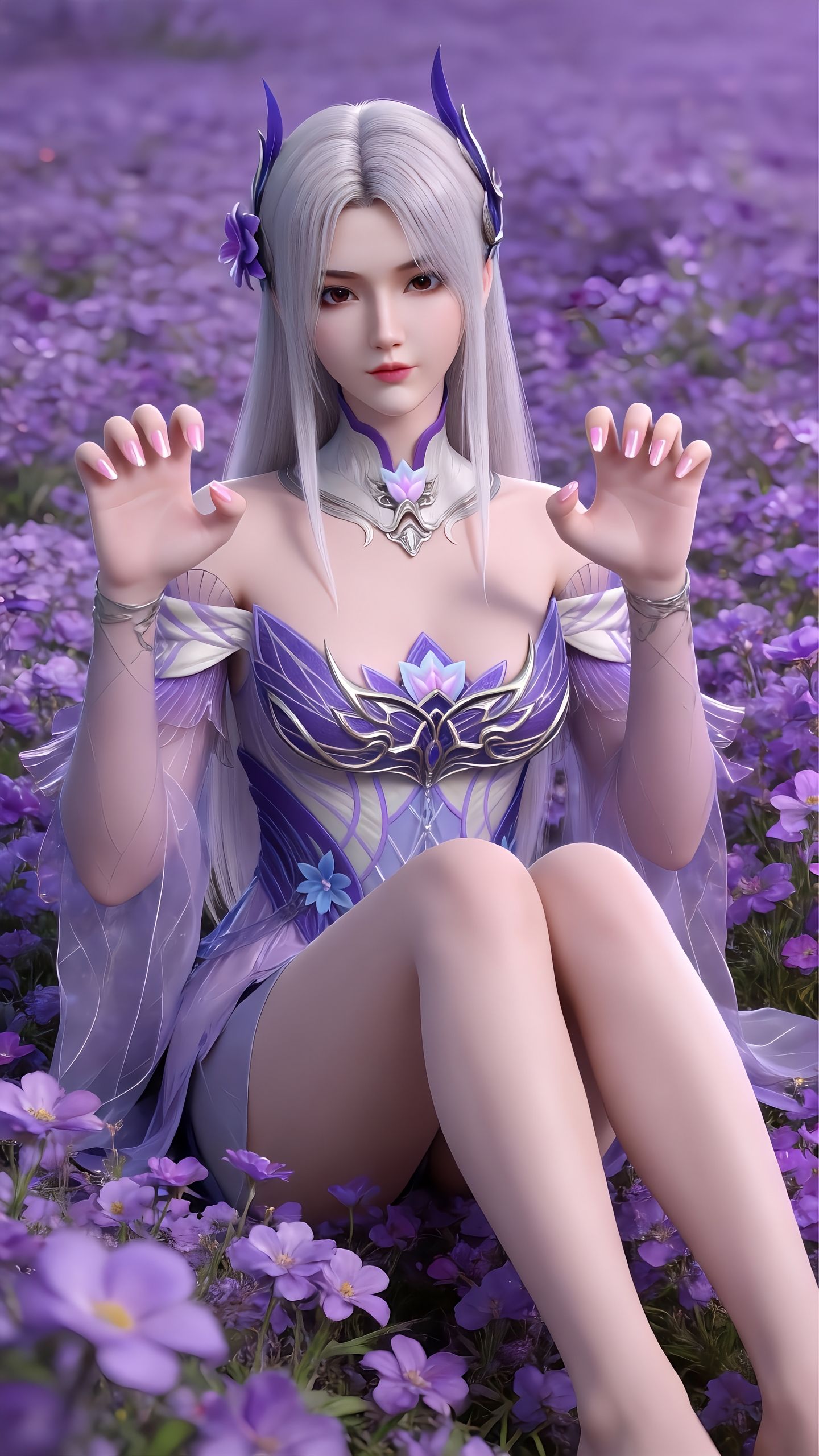 小医仙动漫美女 斗破苍穹御姐 国漫女神 花海,第3张