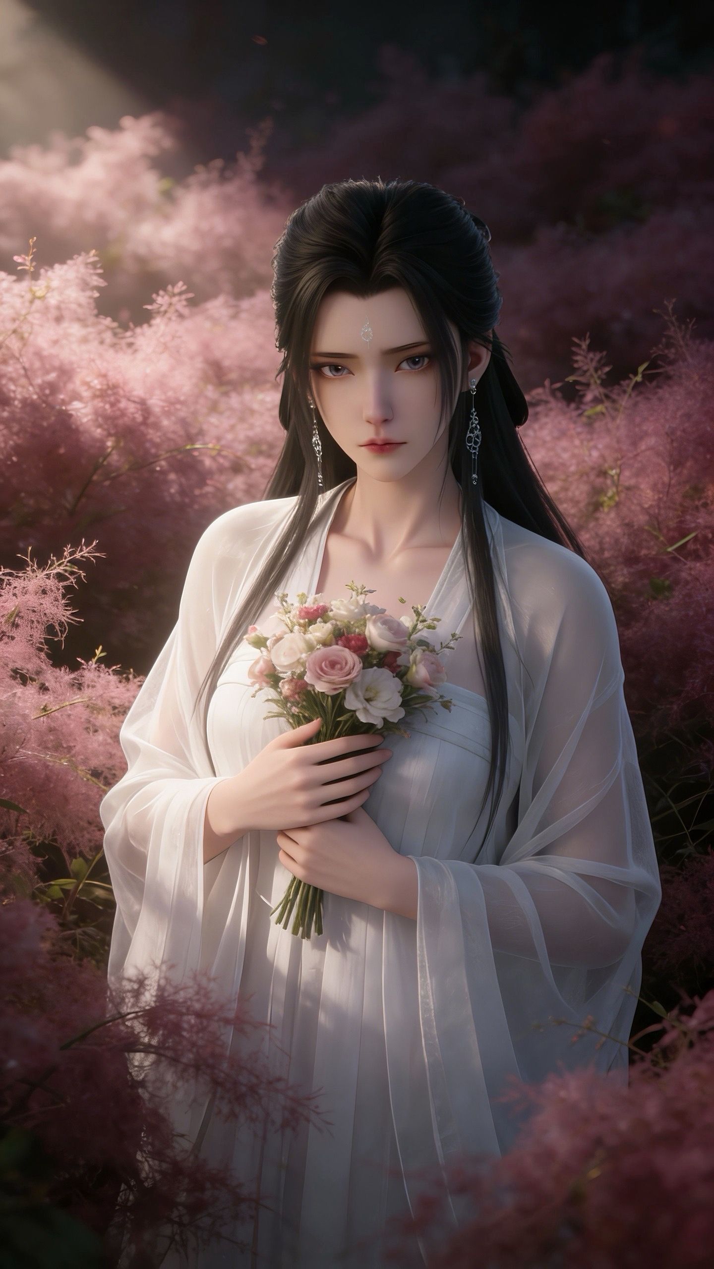 古装古风素衣陆雪琪老婆壁纸 动画诛仙 国漫女神 忧郁楚楚可怜,第4张