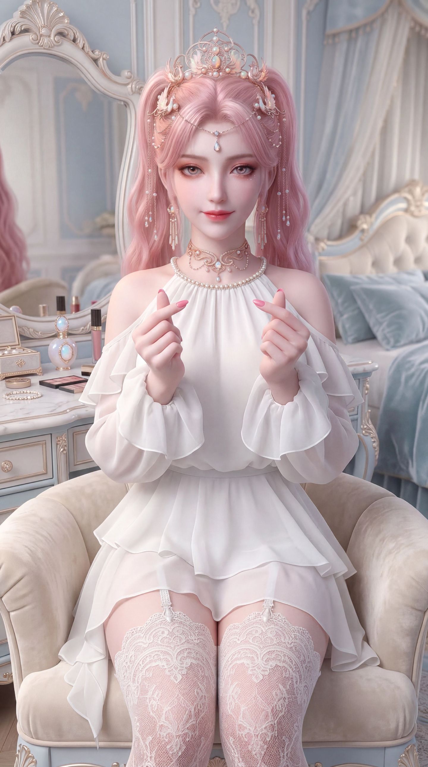 动漫壁纸粉色系“纵然命如朝华，转瞬即夭；我亦要化作这九重天上最绝然的霜雪，凝住万古不灭的乾坤。”-楚夭凝,第10张