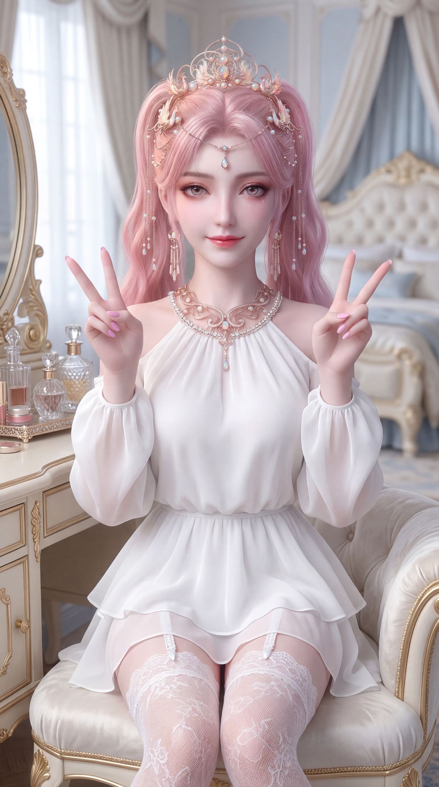 动漫壁纸粉色系“纵然命如朝华，转瞬即夭；我亦要化作这九重天上最绝然的霜雪，凝住万古不灭的乾坤。”-楚夭凝,第9张