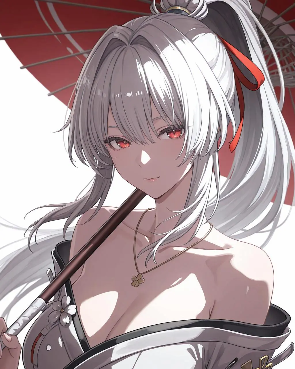 绯雪这张脸真的越看越上头 清晨的第一份心动 鸣潮绯雪 二创 二次元ai绘画,第2张