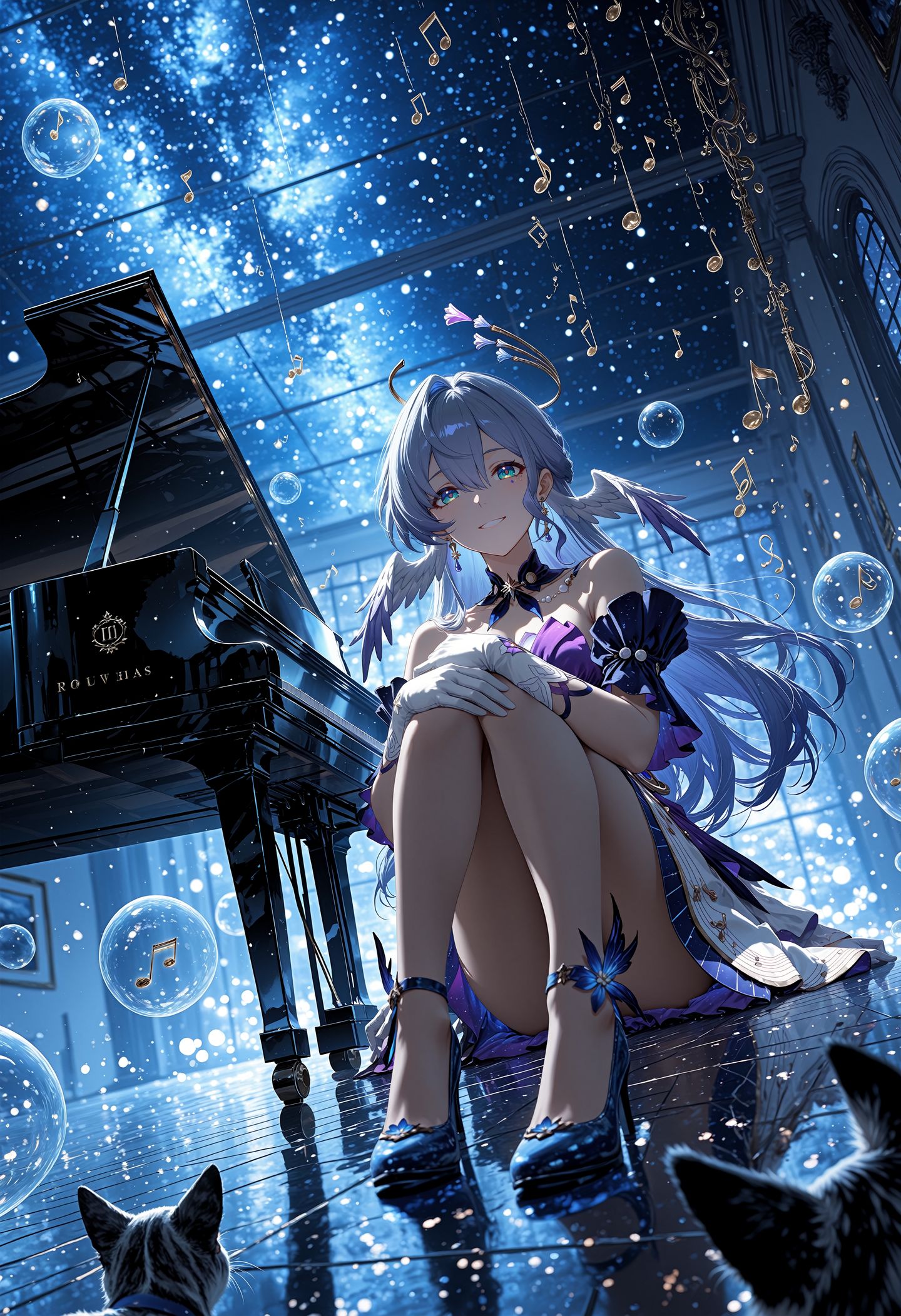 高清二次元游戏壁纸 崩坏星穹铁道 知更鸟 AI绘画 AI作画,第5张