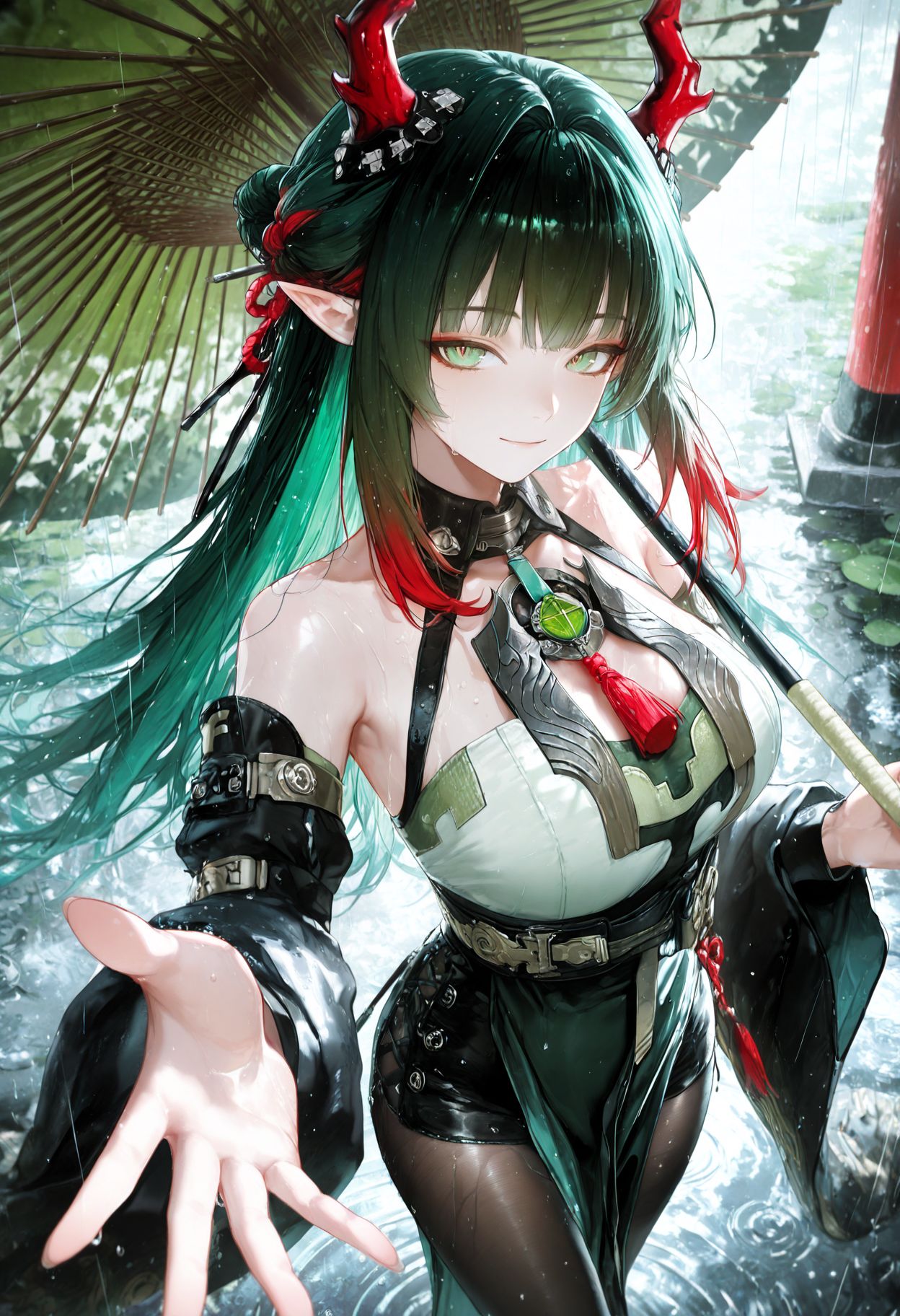 来躲会雨吧管理员 明日方舟终末地 庄方宜 二次元游戏美女AI绘画,第2张