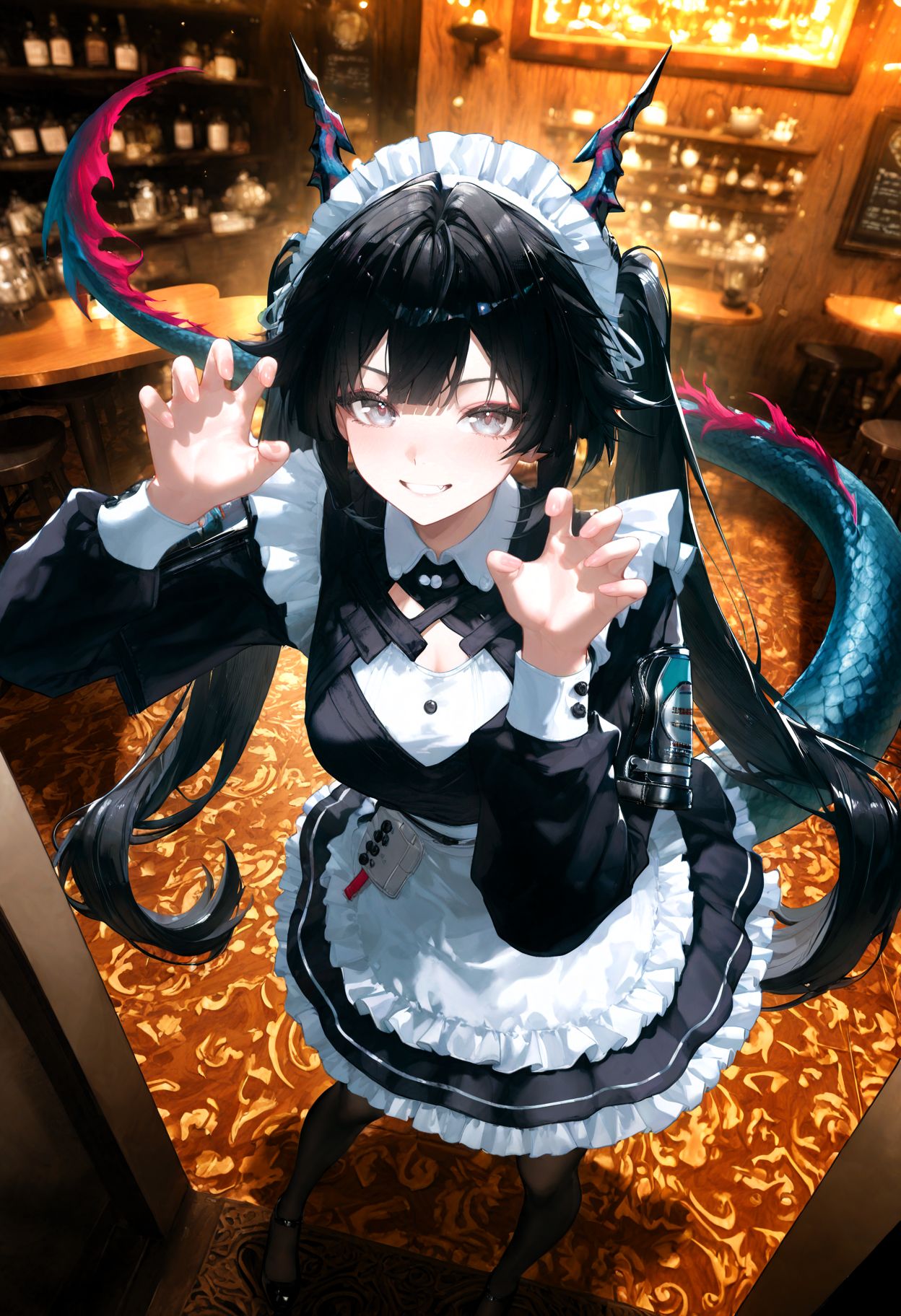 二次元游戏女孩 明日方舟陈千语 女仆装,第2张