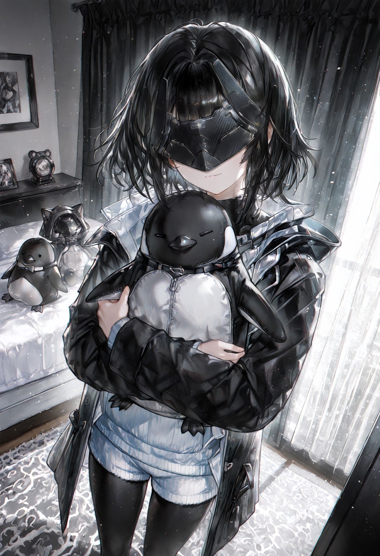 咕咕嘎嘎大人版 二次元女孩 AI绘画 小企鹅管理员,第2张