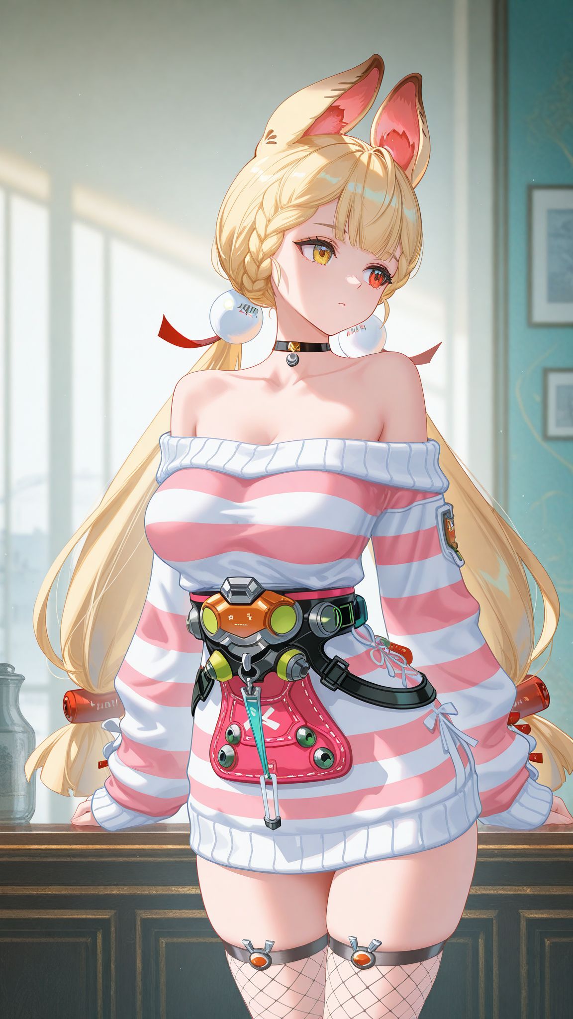 绝区零 爱丽丝 二次元角色 游戏女孩 渔网袜 高画质,第1张